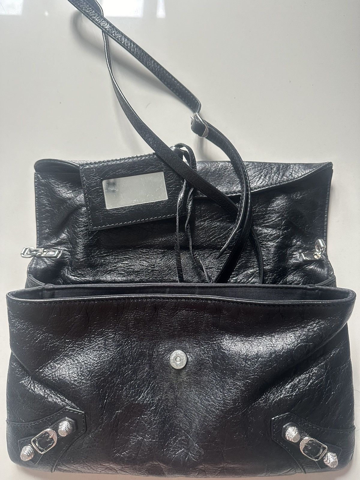 Balenciaga balenciaga black leather clutch bag envelope lambskin Size ONE SIZE - 10 Thumbnail