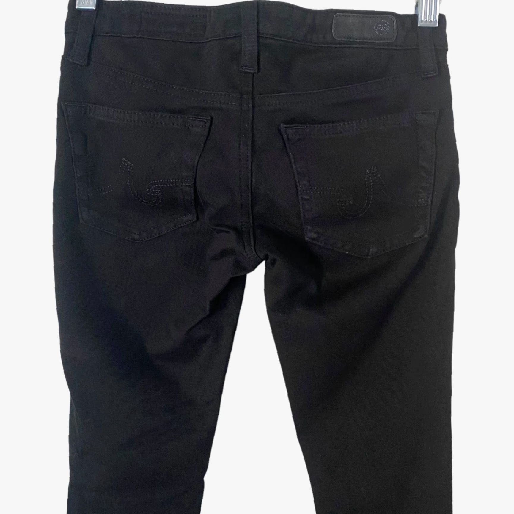 Vintage AG Adriano Goldschmied The Legging Super Skinny Jeans Womens 24 Black Stretch Size 42" / US 20 - 6 Thumbnail
