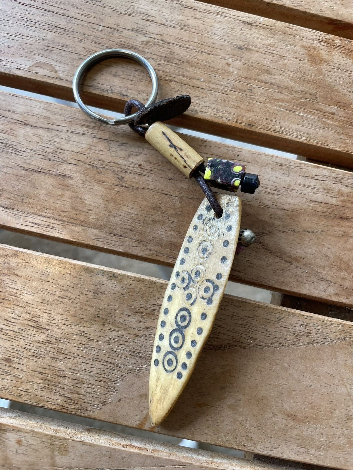 image of 45Rpm x Henry Beguelin Henry Cuir Vintage Key Ring in Brown, Men's