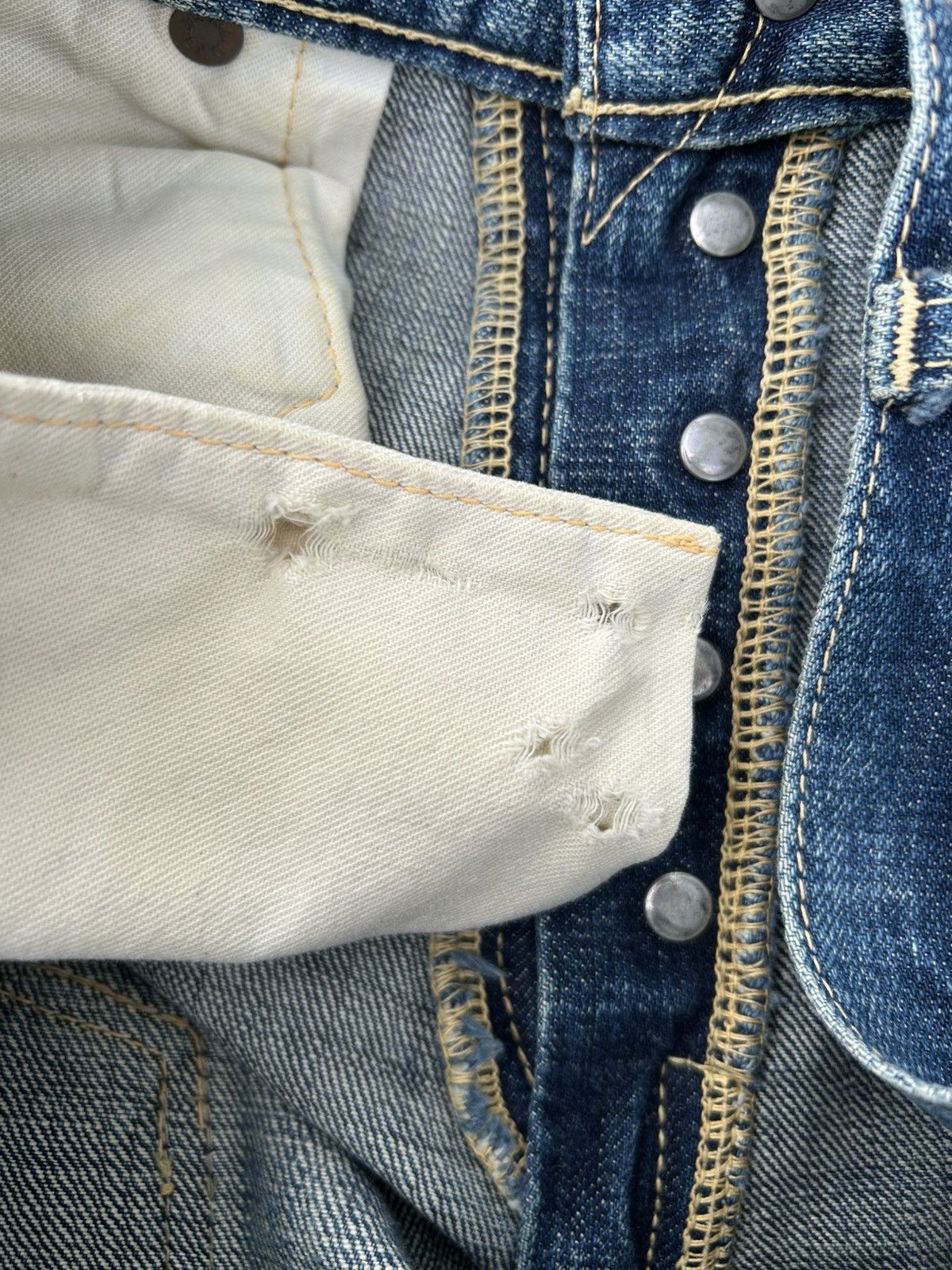 Kapital Vintage Real McCoy Selvedge Distressed Denim Jeans Size US 31 - 12 Thumbnail