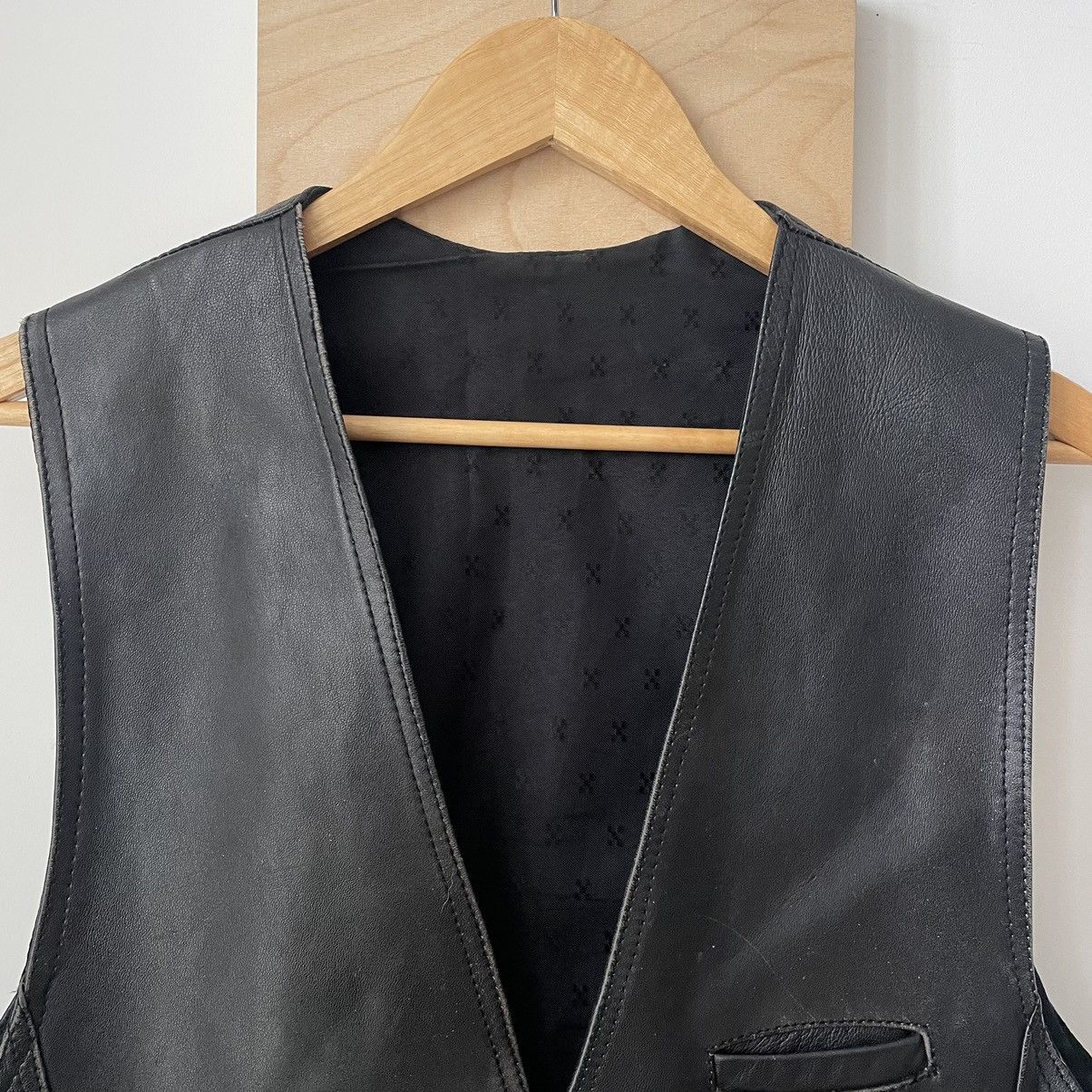 Vintage Vintage Leather Vest Black Size L Size US L / EU 52-54 / 3 - 5 Thumbnail