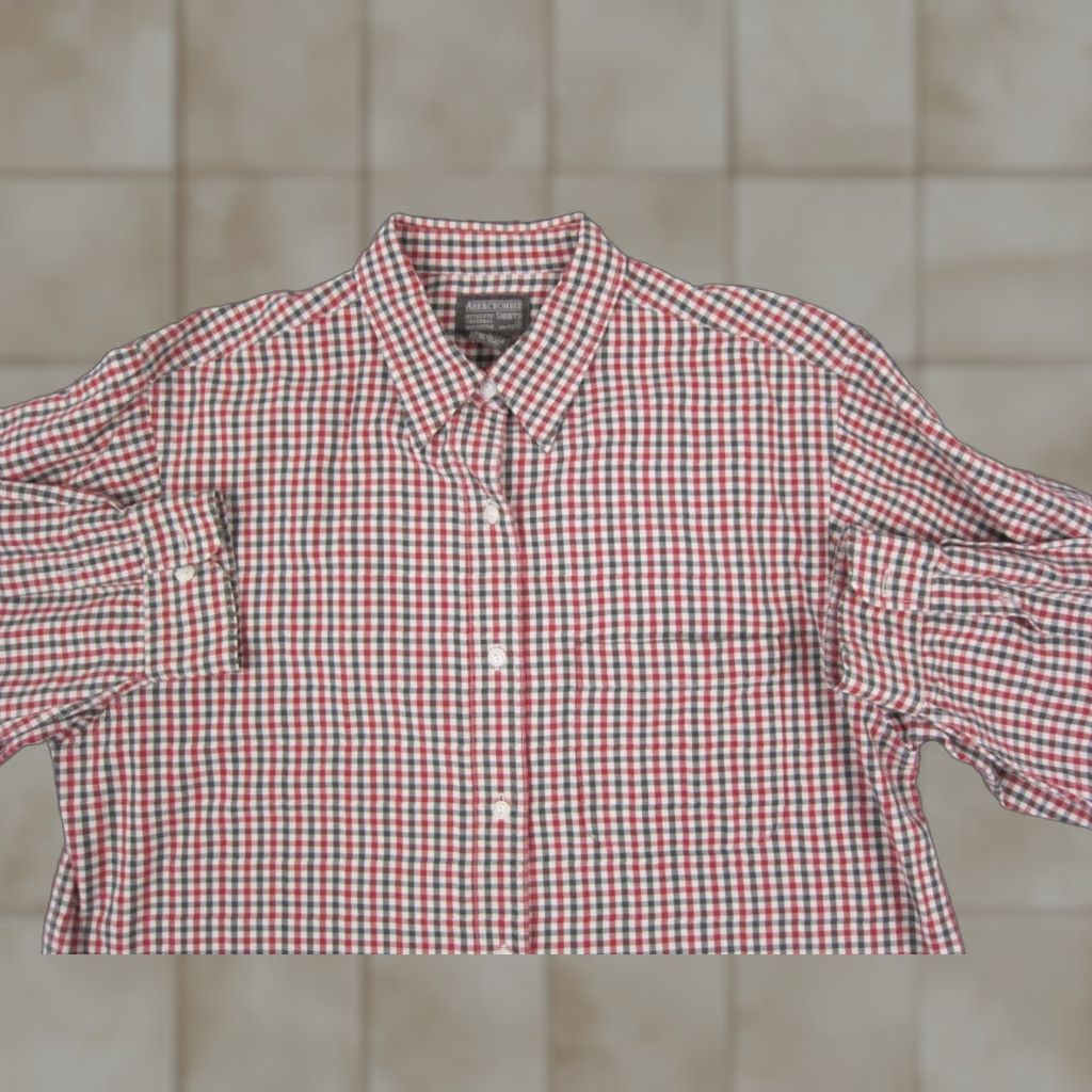 Abercrombie & Fitch VINTAGE Abercrombie & Fitch Shirt Mens Large Red Check Gingham Button Up 90s Size US L / EU 52-54 / 3 - 1 Thumbnail