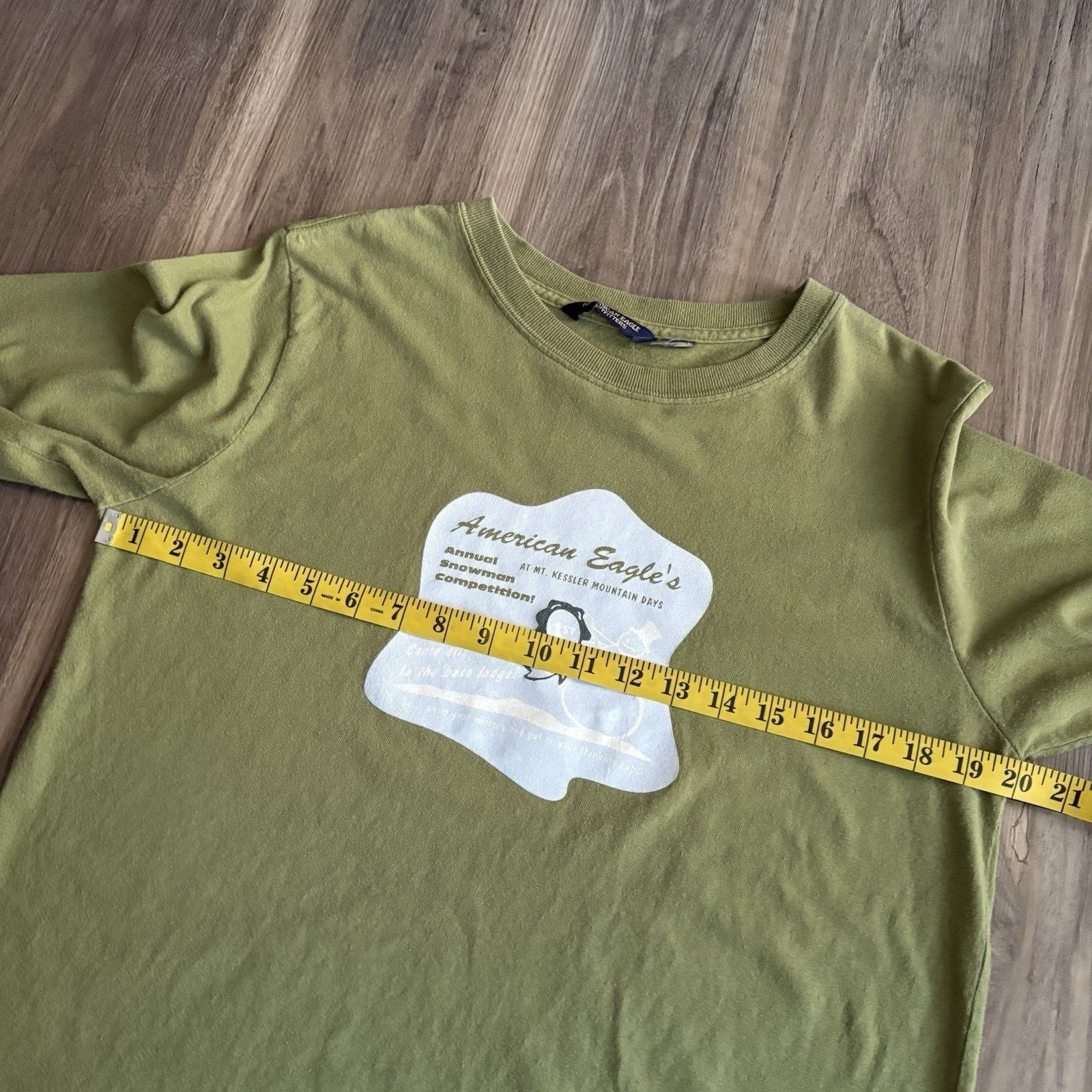 American Eagle Outfitters × Vintage Vintage American Eagle T-Shirt Men's Size S Green Snowman Size US S / EU 44-46 / 1 - 5 Thumbnail