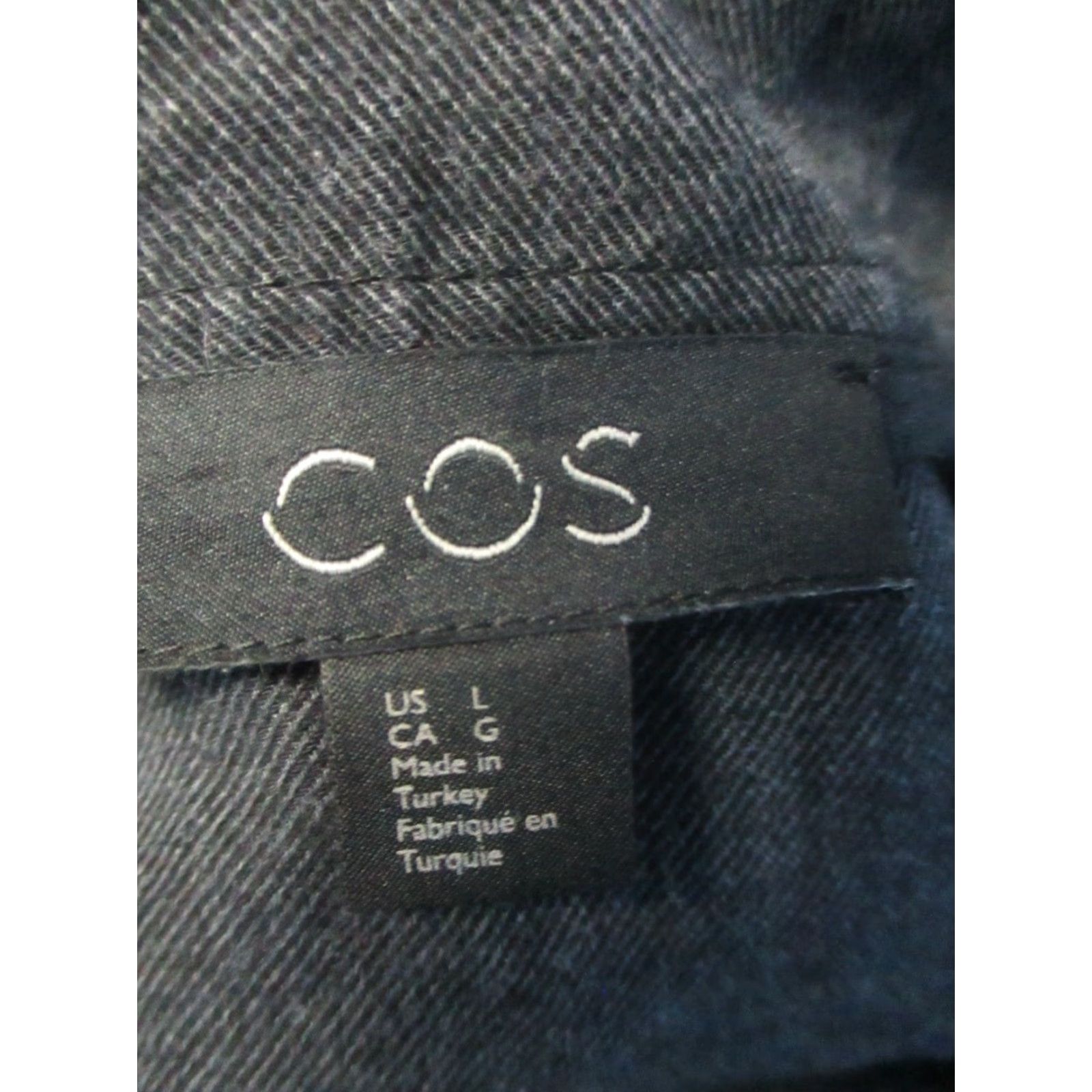 Cos COS Hoodie Womens Large Black Cotton Blend Pullover Size L / US 10 / IT 46 - 3 Thumbnail