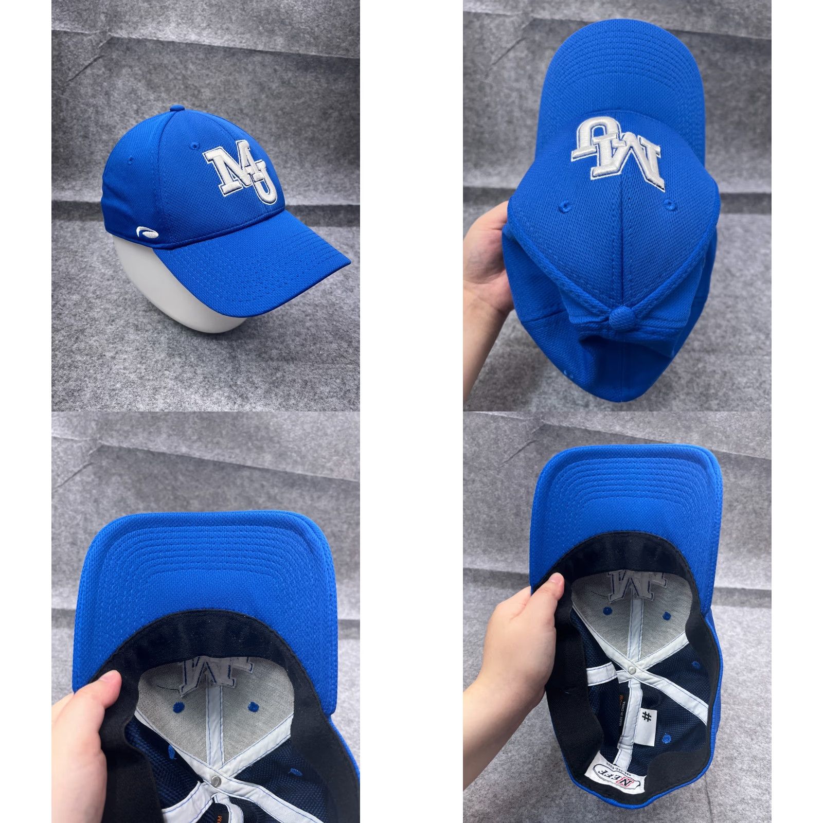 Vintage VINTAGE Neff Eagles Hat cap One Size Blue White 100% Polyester Baseball Cap Mens Adjustment Limited Size ONE SIZE - 8 Thumbnail