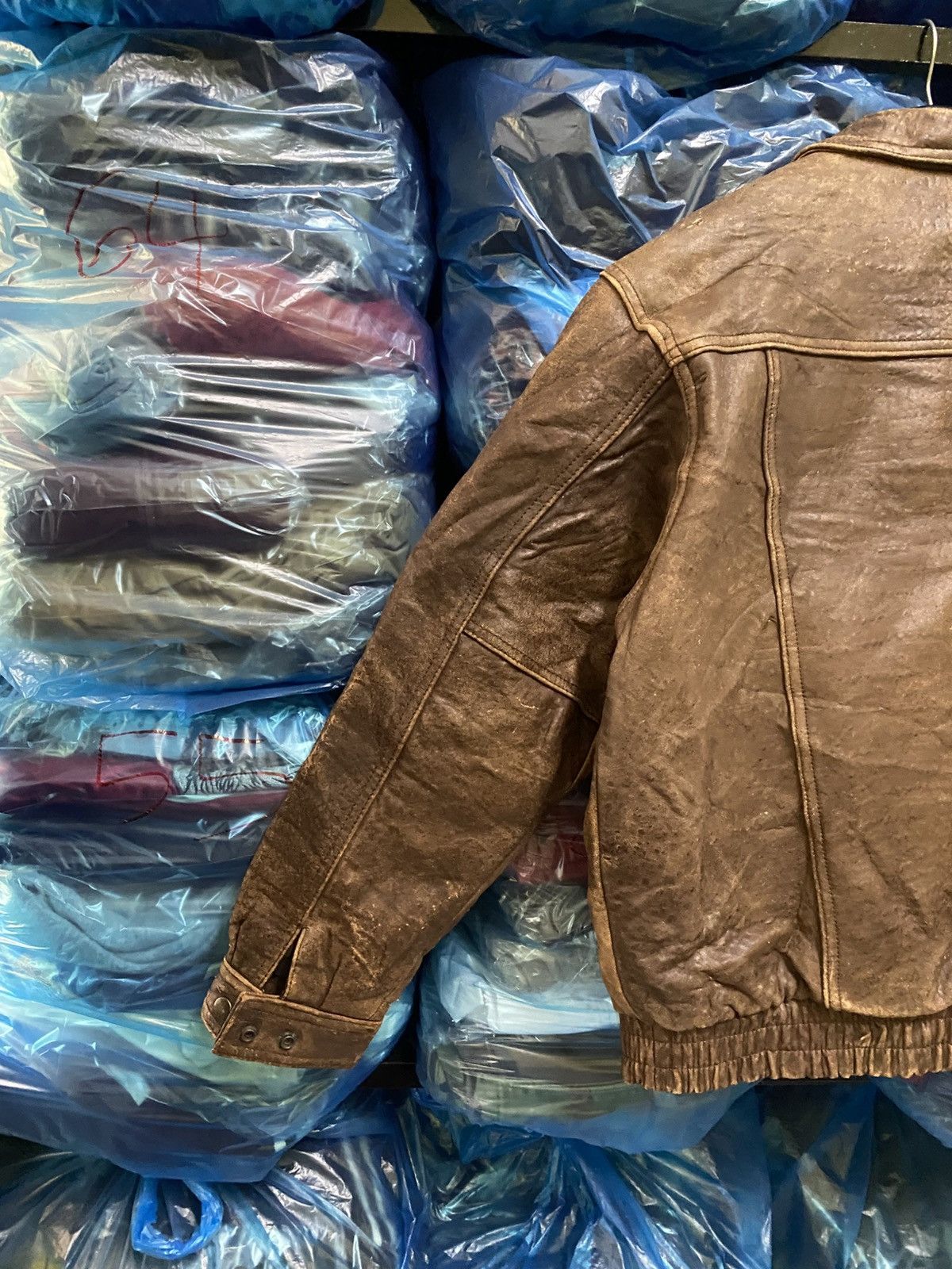 Other Vario Max Distressed Leather Bomber Jacket - Brown Aviator Size US M / EU 48-50 / 2 - 19 Thumbnail