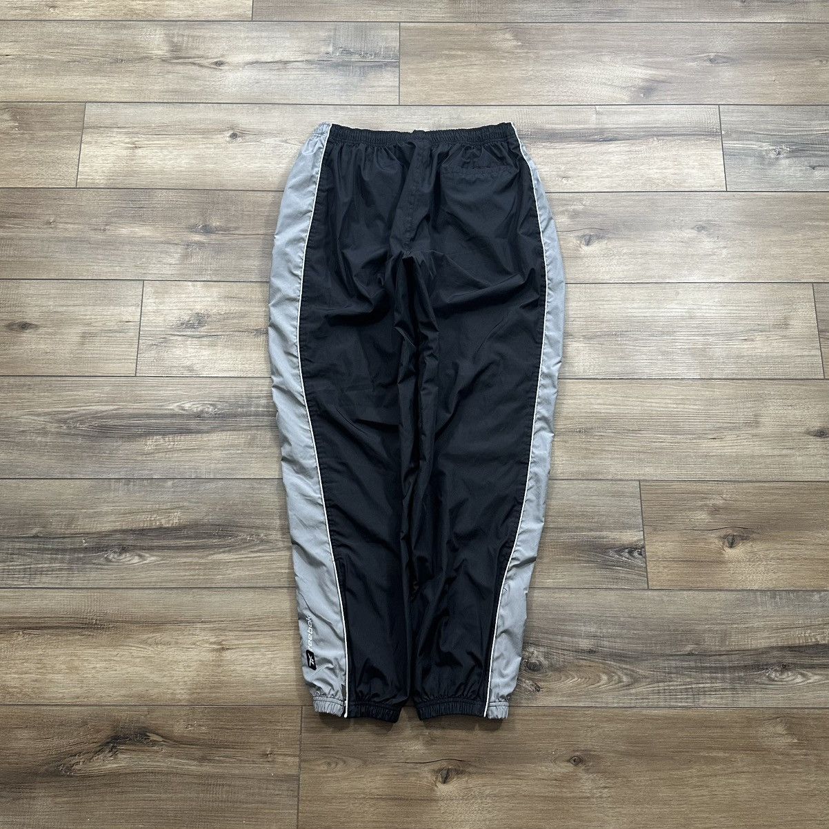 Reebok Vintage 90s Reebok Black and Grey Striped Track Pants Size US 30 / EU 46 - 4 Thumbnail