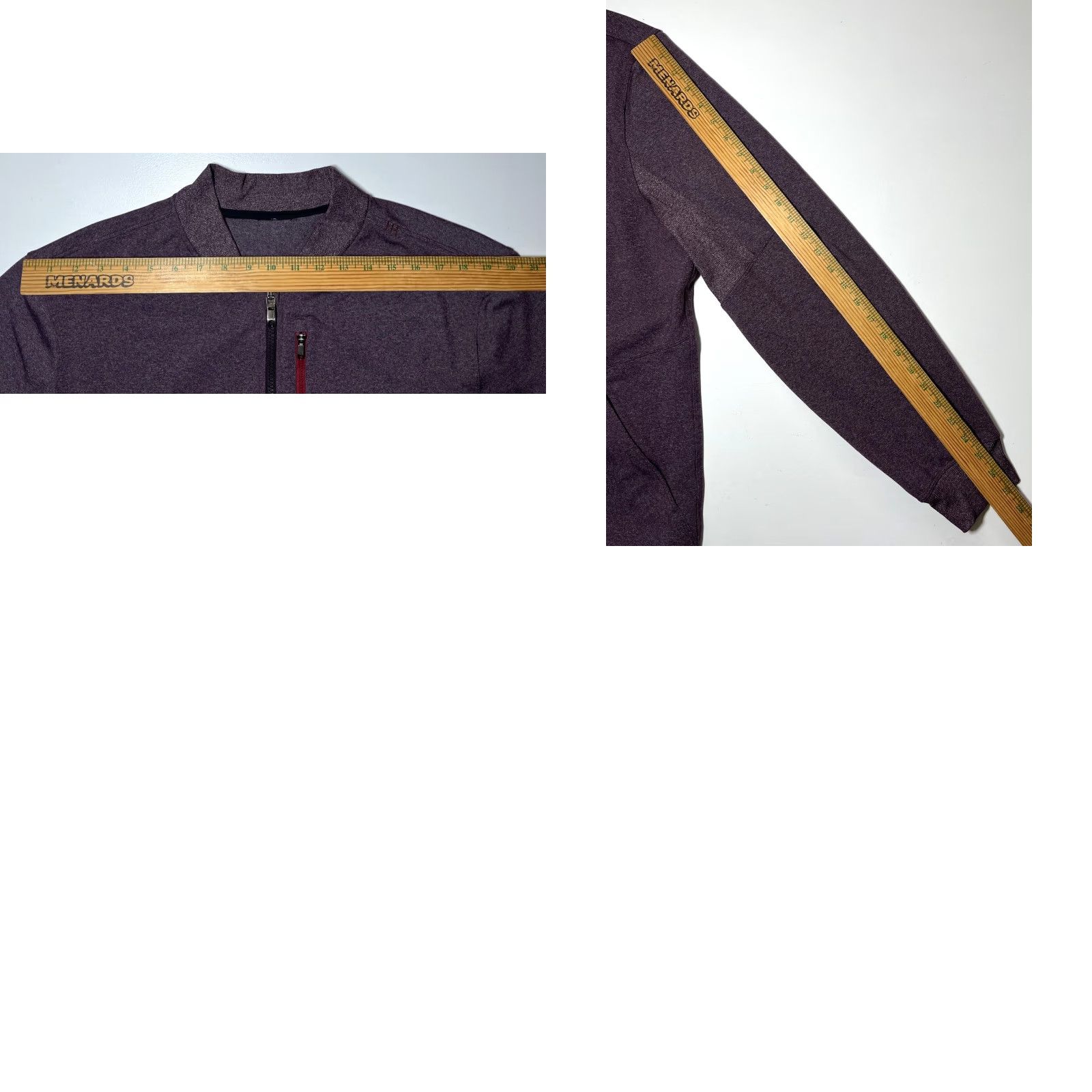 Lululemon Lululemon Men's Six Pack Jacket Full Zip Heathered Black Cherry 2XL Sweatshirt Zip Pockets Athletic City Sports Size US XXL / EU 58 / 5 - 10 Thumbnail