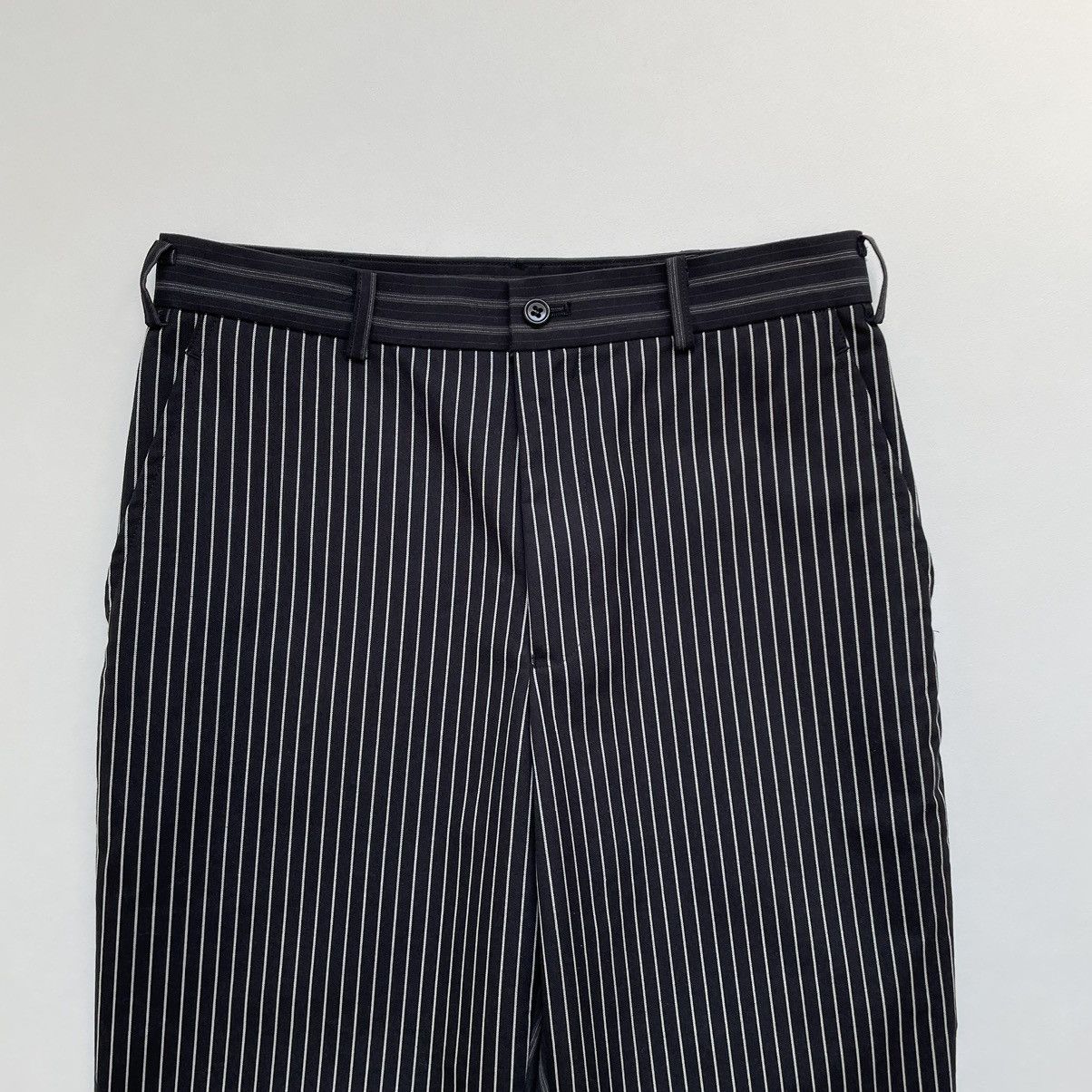Comme des Garcons S/S 19 Reworked Black/White Pinstripe Pants Size US 30 / EU 46 - 2 Thumbnail