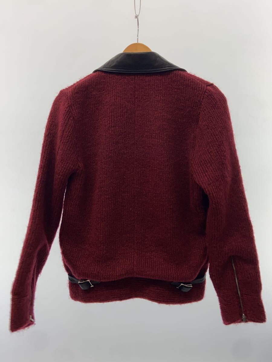 Hysteric Glamour Hysteric Glamour Knit Mix Goat Leather Riders Jacket Red Size US S / EU 44-46 / 1 - 2 Thumbnail