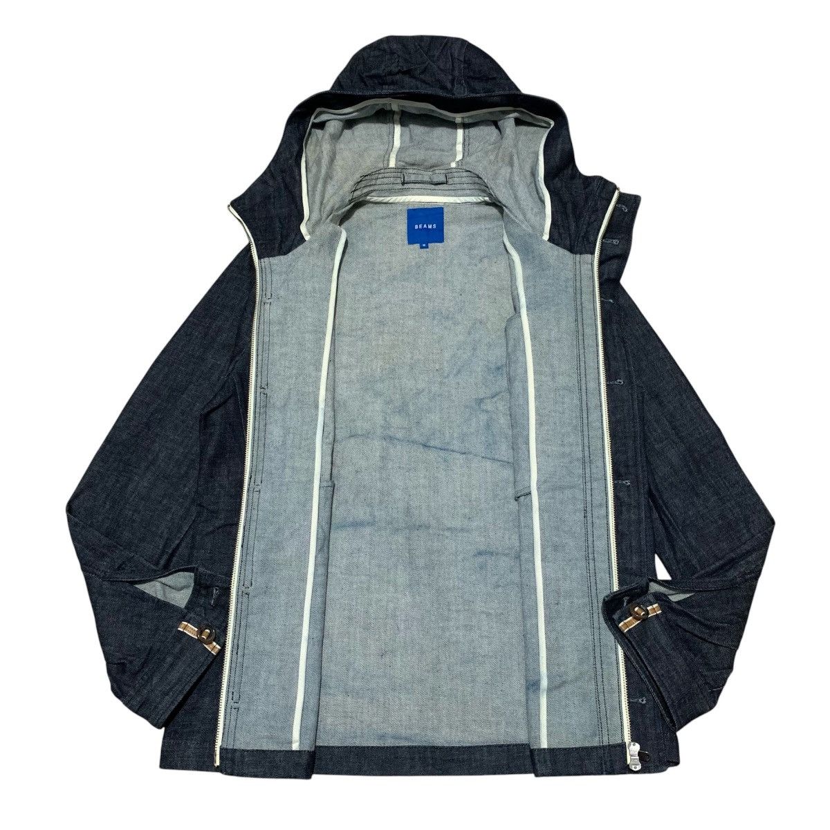 20471120 Beams Japan Denim Jacket Hoded Size US M / EU 48-50 / 2 - 2 Thumbnail