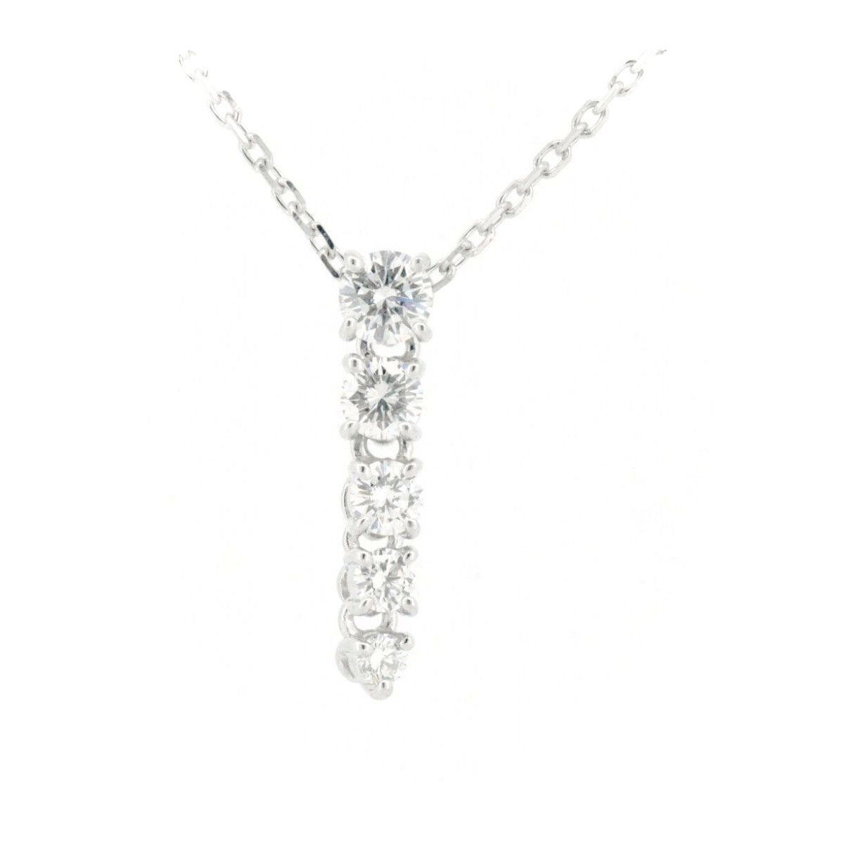 Mikimoto Mikimoto K18WG Diamond Necklace Calfskin Necklace DUTY FREE for USA