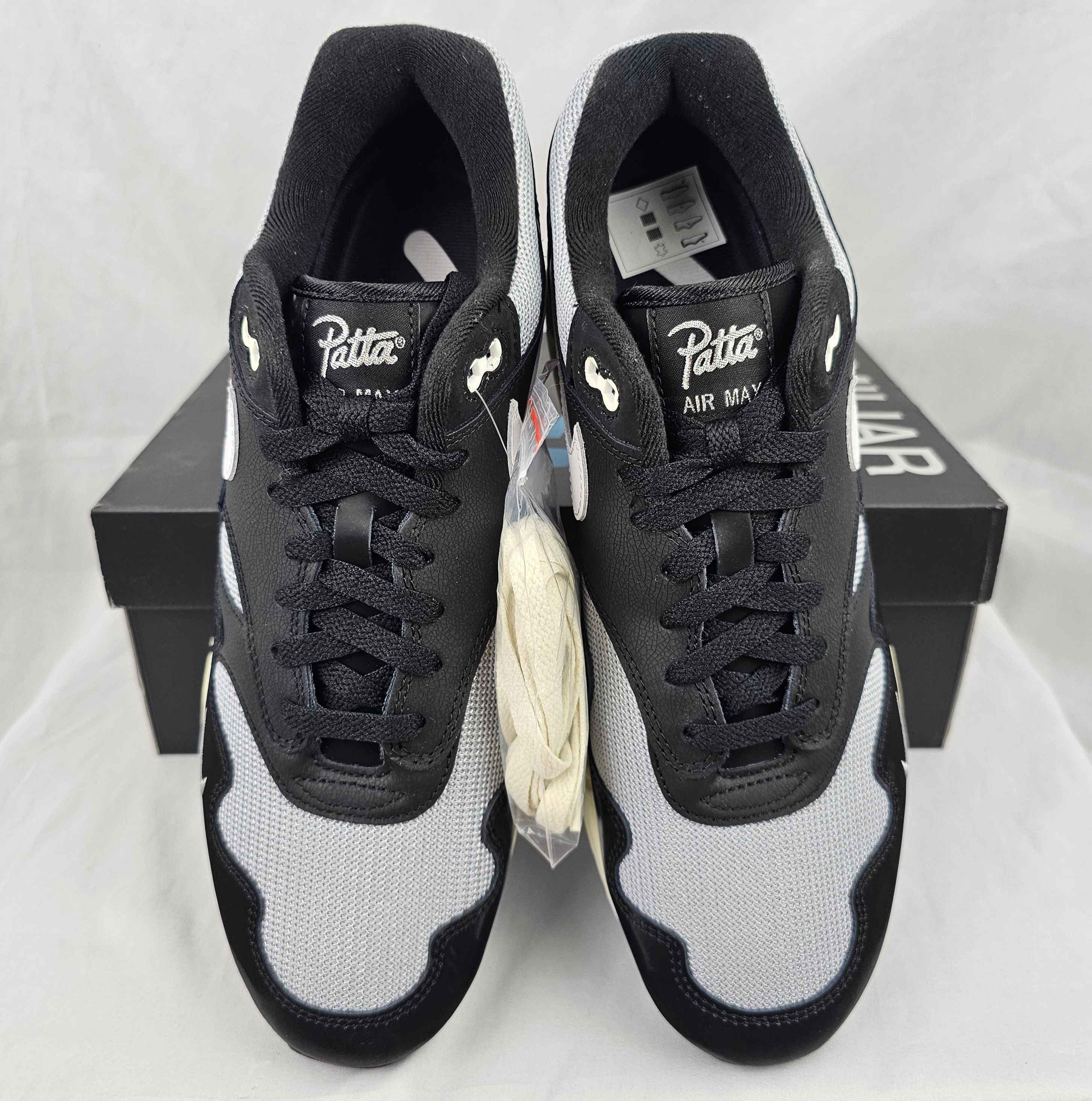 Nike × Patta Nike Air Max 1 Patta Waves Black (with braclet) BRAND NEW Size US 11.5 / EU 44-45 - 4 Thumbnail