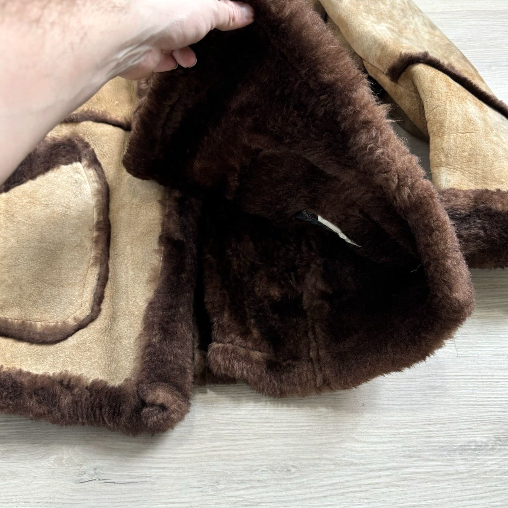 Vintage VINTAGE Wilsons Leather Ranch Coat Jacket Mens 40 Brown Shearling Sheepskin Leather Wool Lining Winter 70s Mens Size US XXS / EU 40 - 5 Thumbnail