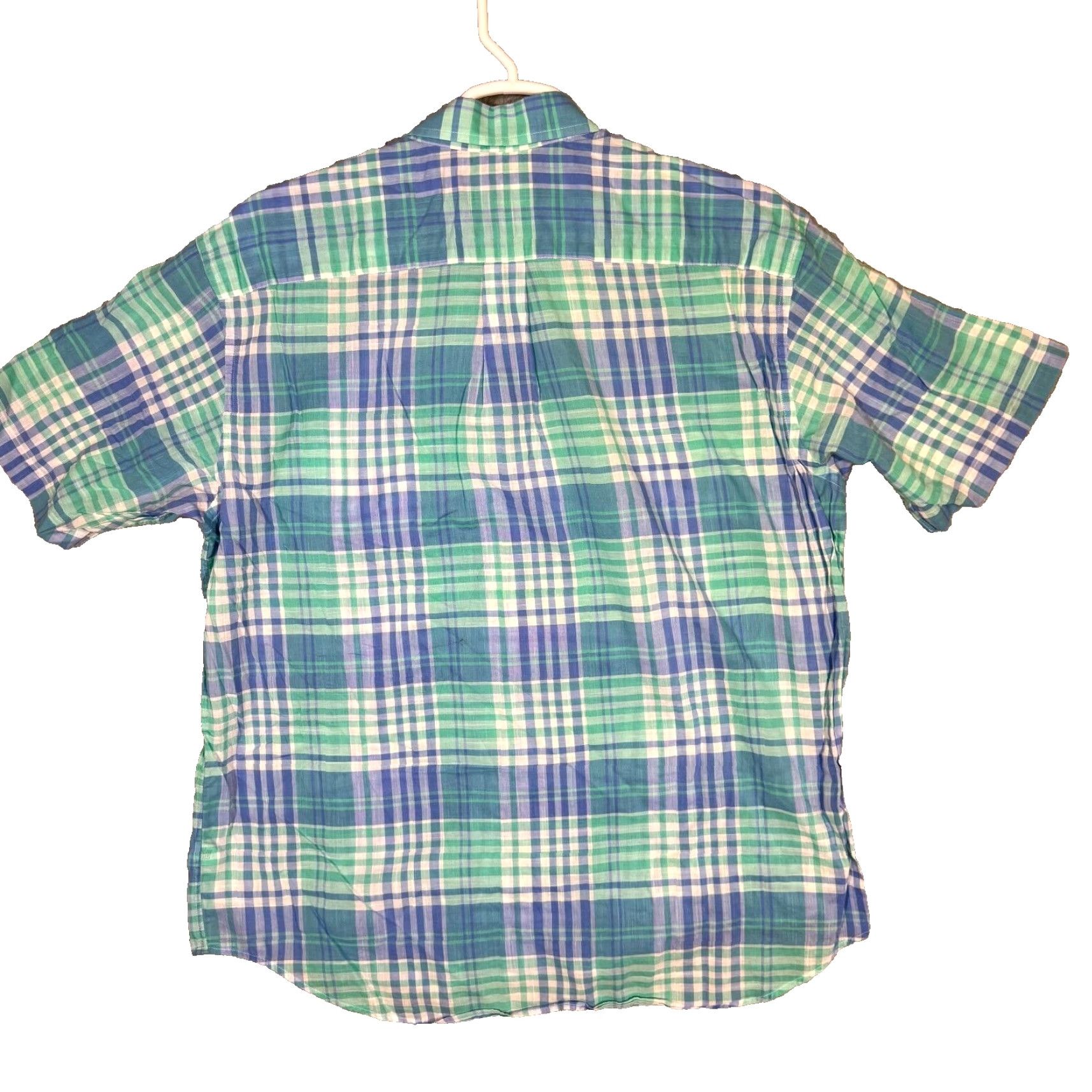 Vineyard Vines Vineyard Vines Murray Shirt XL Blue Plaid 100% Cotton Short Sleeve Button-Down Shirt Men Size US XL / EU 56 / 4 - 2 Thumbnail