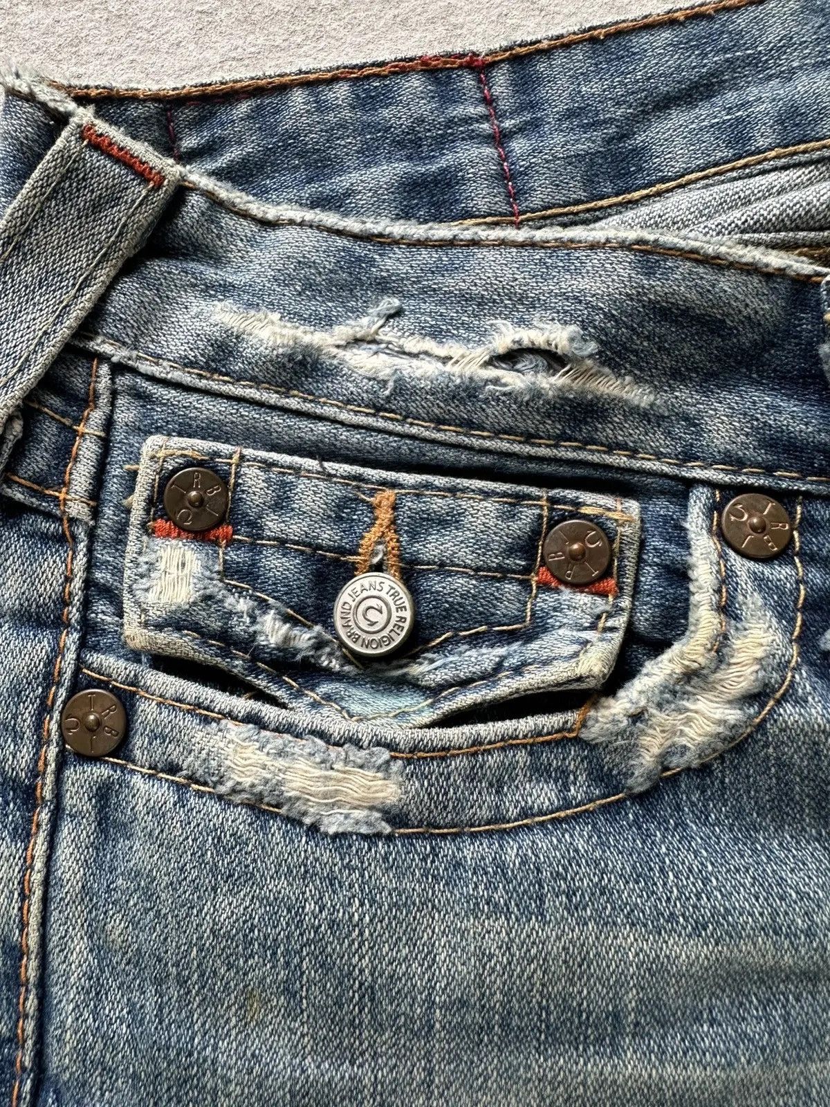 True Religion FLARED 🔥Vintage TRUE RELIGION Jean JOEY Ripped Denim Pants Size US 29 - 6 Thumbnail