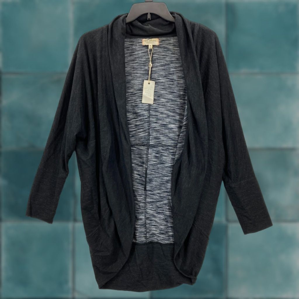 Vintage VINTAGE Max Studio Weekend Open Front cardigan Sweater Women's XL Dark Gray Stretch NWT Size XL / US 12-14 / IT 48-50 - 1 Thumbnail