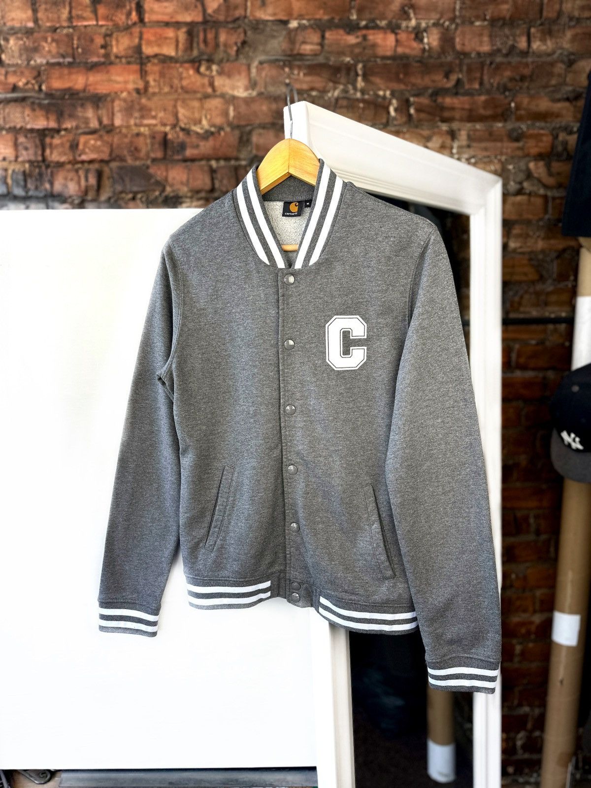 Carhartt Wip Women’s Bomber Jacket Carhartt Wip Baseball Gray Size: M Size M / US 6-8 / IT 42-44 - 1 Thumbnail