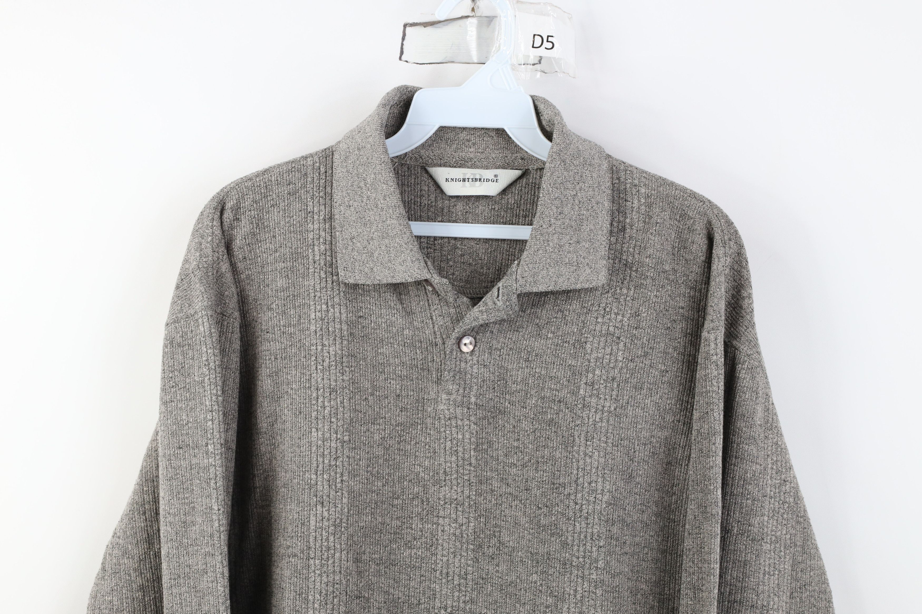 Vintage Vintage 90s Streetwear Knit Long Sleeve Rugby Polo Shirt Size US M / EU 48-50 / 2 - 2 Thumbnail