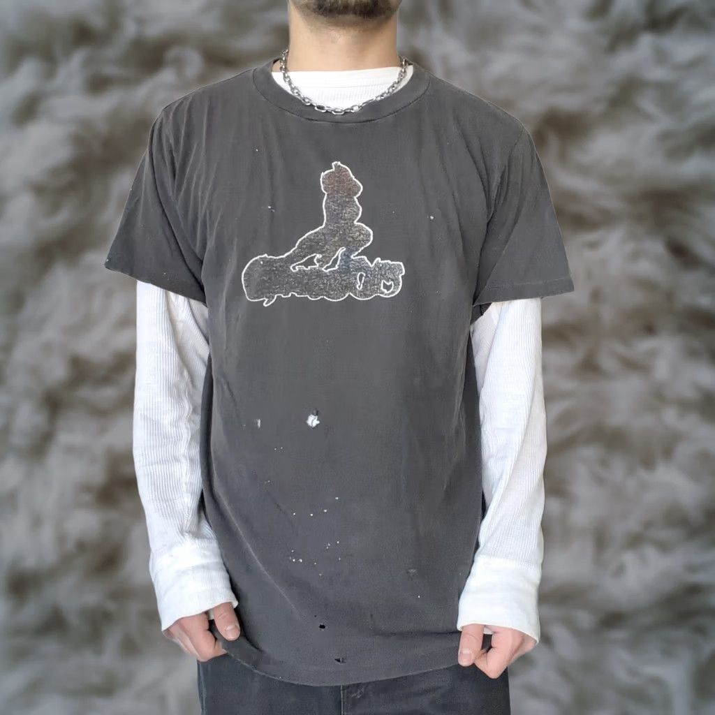 Silhouette Vintage Thundercats Shirt Large Gray Silhouette Grunge Tee Made USA Mens T-Shirt Short Sleeve Crew Neck Graphic Print 100% Cotton Vintage 815 Size US L / EU 52-54 / 3 - 1 Thumbnail