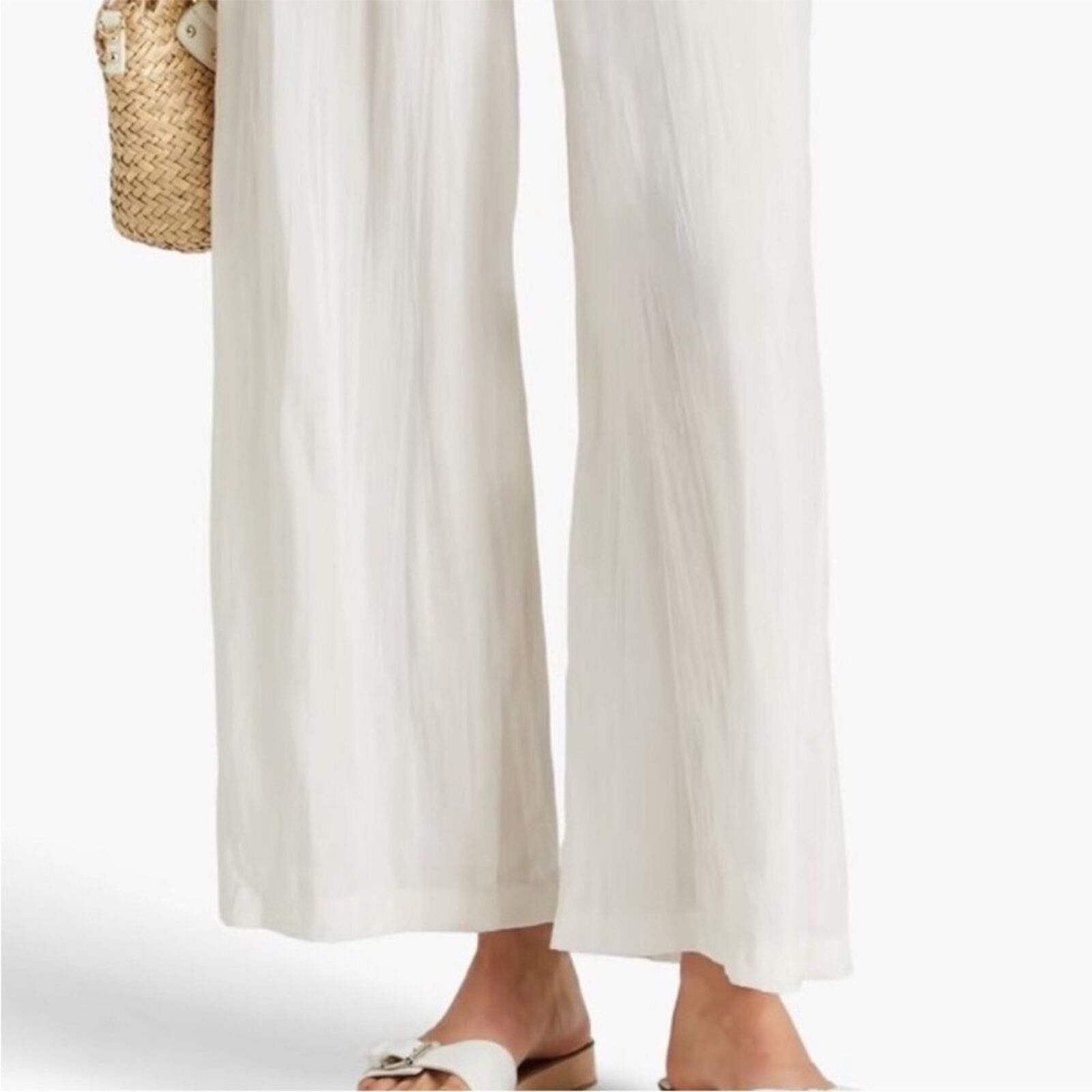 Solid and Striped NWOT SOLID & STRIPED White Wide Leg Pants Size 36" / US 14 / IT 50 - 6 Thumbnail