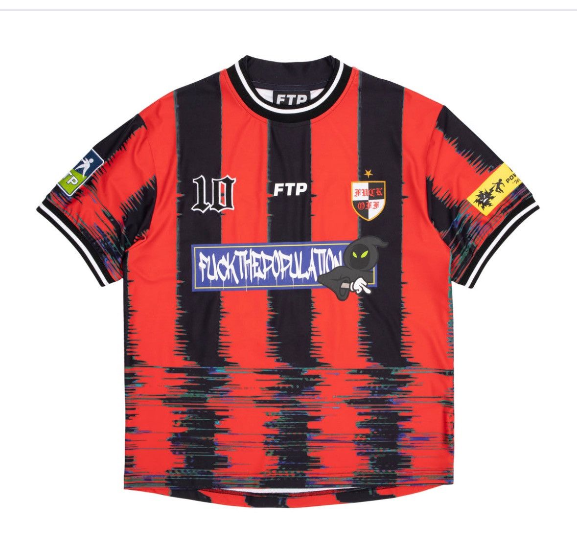 Fuck The Population 🔥FTP Blurred Soccer Jersey🔥 Size US L / EU 52-54 / 3 - 1 Thumbnail