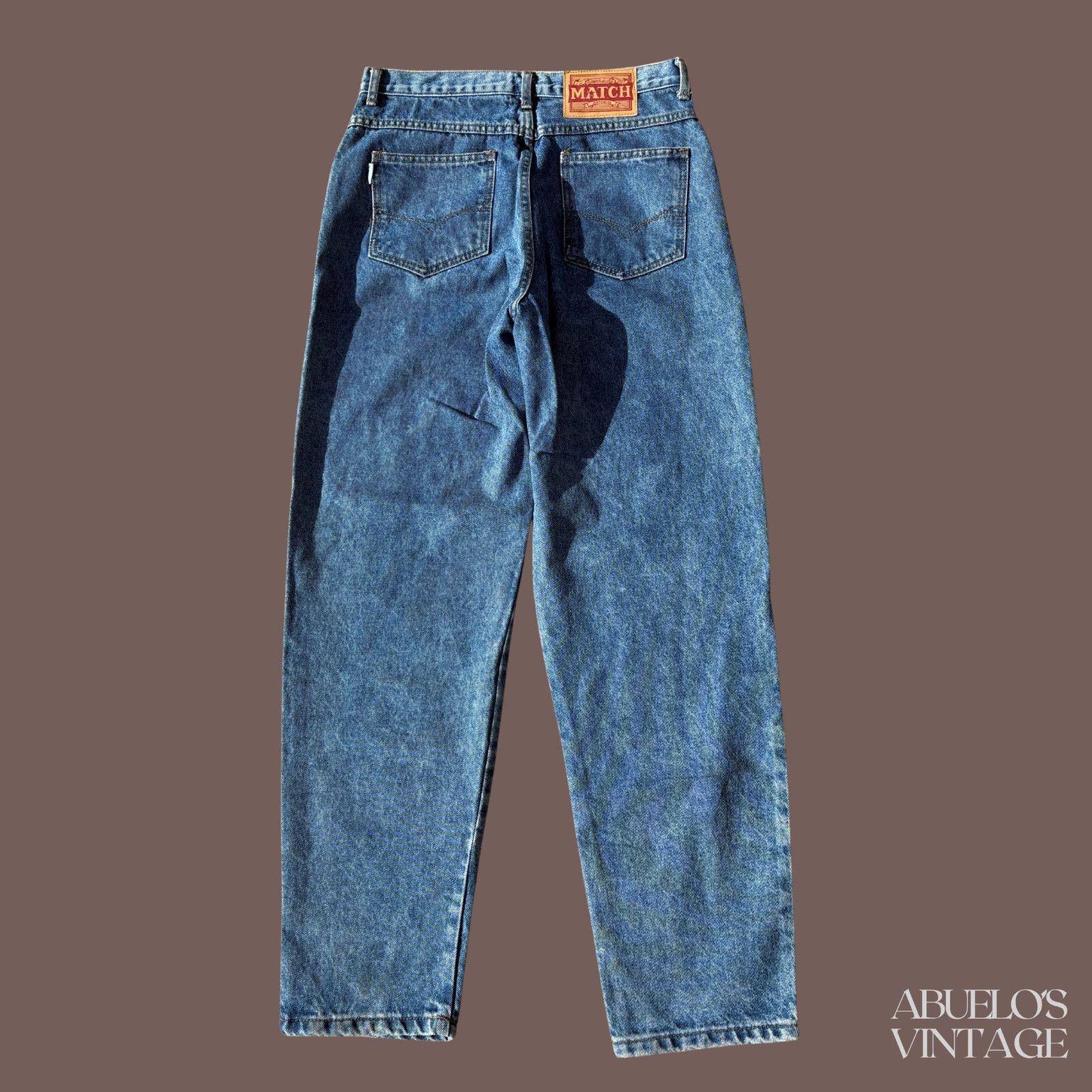Vintage VTG Mom Jeans | Match Blue Denim | 90s Classic Size 34" / US 12 / IT 48 - 3 Thumbnail