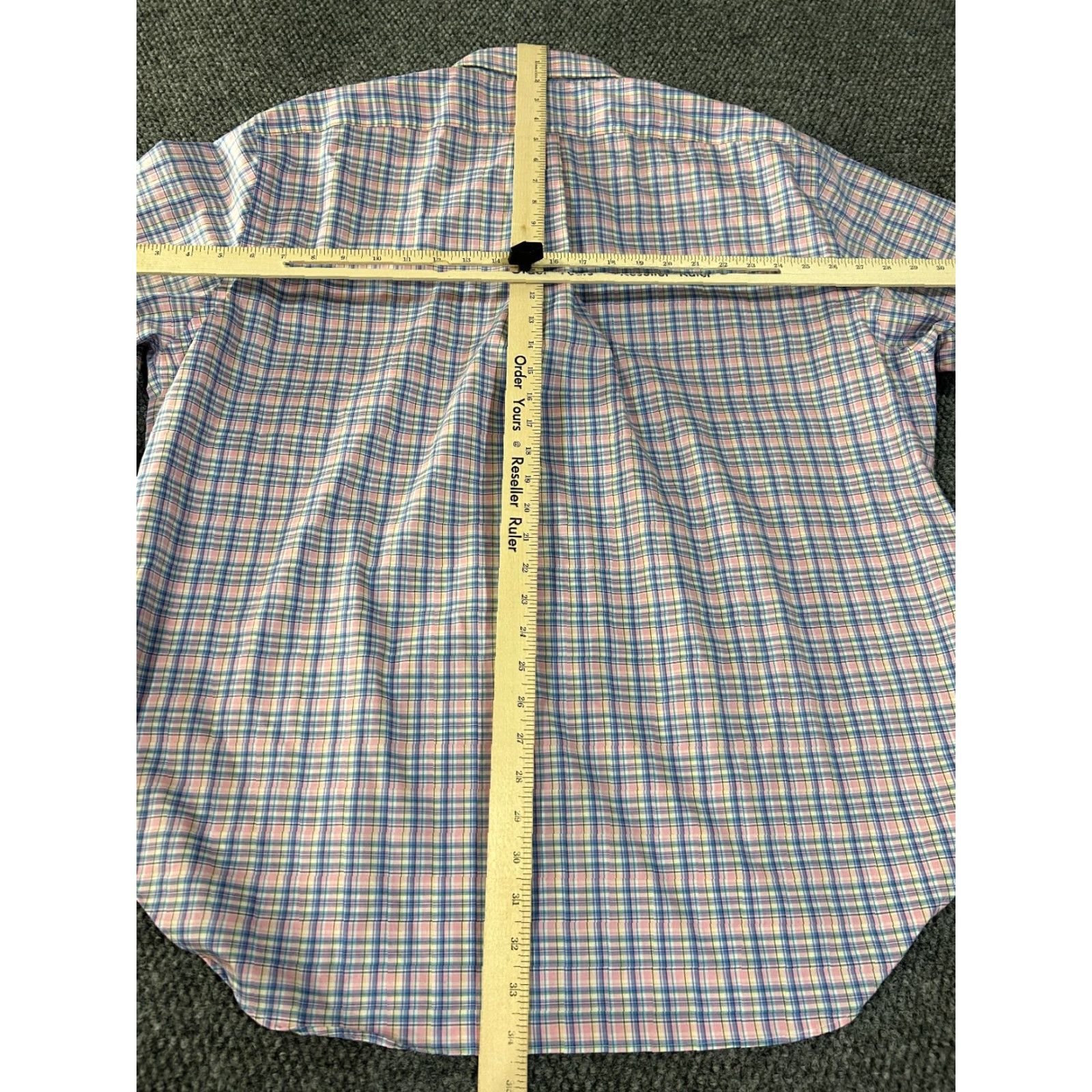 Ralph Lauren Lauren Ralph Lauren Dress Shirt Mens 18 34 35 Pink Blue Plaid Classic Fit Shirt Mens 18 Pink Plaid Classic Fit Size 48R - 6 Thumbnail