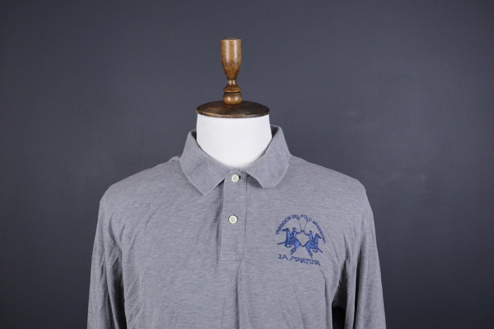 La Martina La Martina Buenos Aires Gray Rugby Polo Shirt Size XXL Size US XXL / EU 58 / 5 - 2 Thumbnail