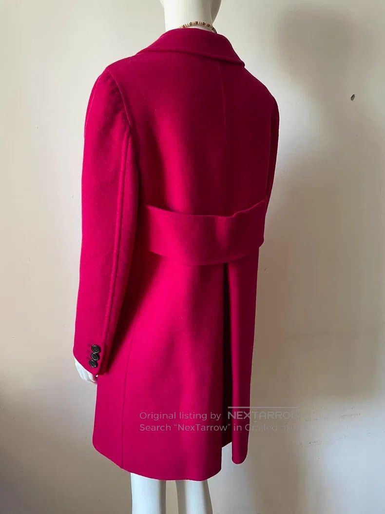 Valentino Valentino A classic rose red wool coat Size L / US 10 / IT 46 - 5 Thumbnail