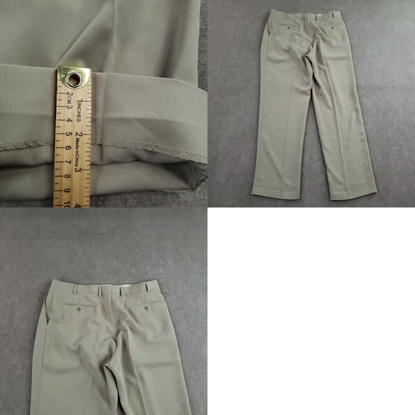 Ralph Lauren Lauren Ralph Lauren Pants Mens Dress Pants Pleated Front Beige Tan 36x33 Classic Fit ZIP Fly Pockets Button 100% Polyester Formal Workwear Mens Size US 36 / EU 52 - 9 Thumbnail