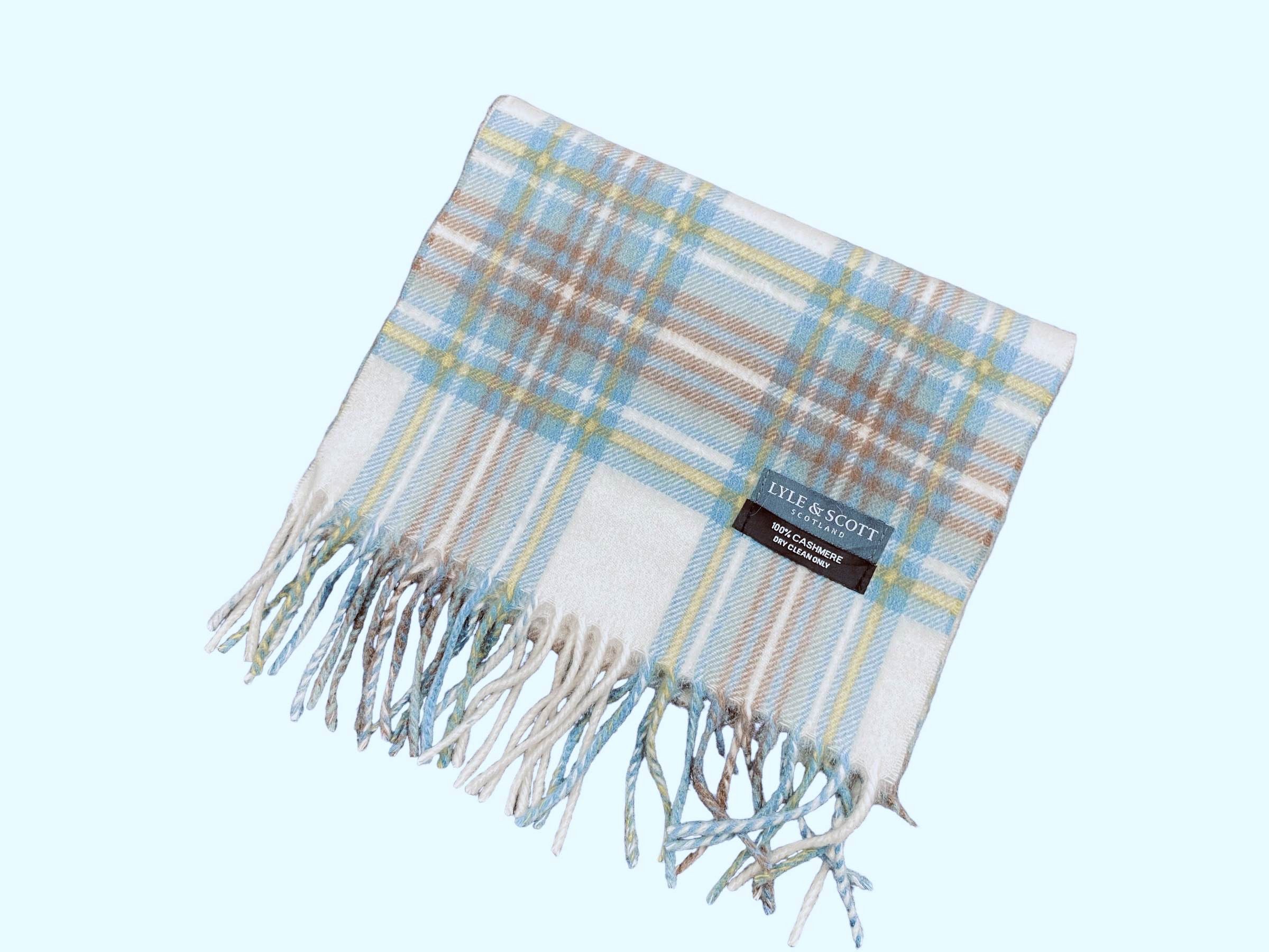 Lyle & Scott Lyle & Scott Scarf Cashmere Checkered Vintage Scarf Size ONE SIZE - 2 Thumbnail