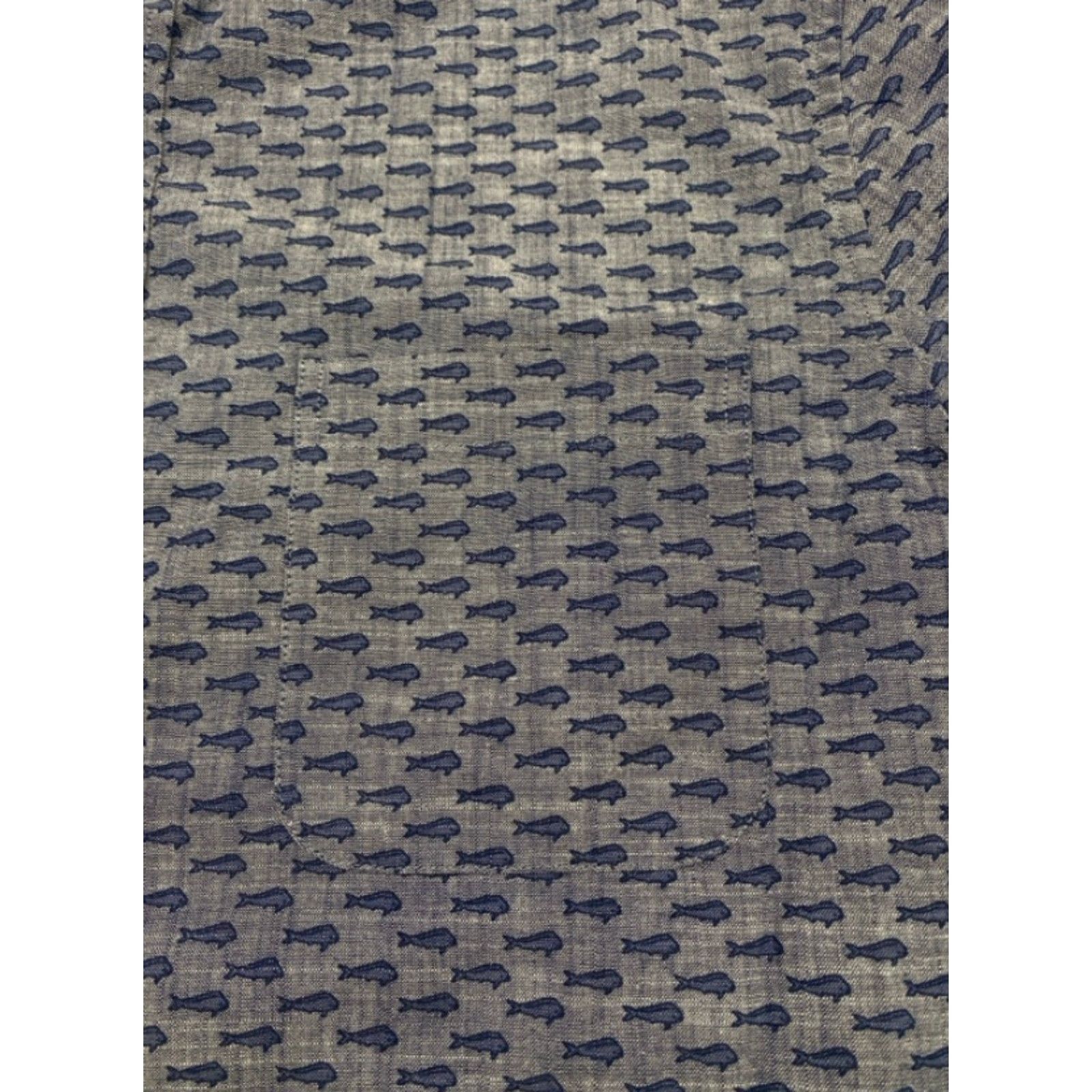 Vineyard Vines Vineyard Vines Murray Shirt Men's L Short Sleeve Button-Up Blue Fish Pattern Size US L / EU 52-54 / 3 - 2 Thumbnail