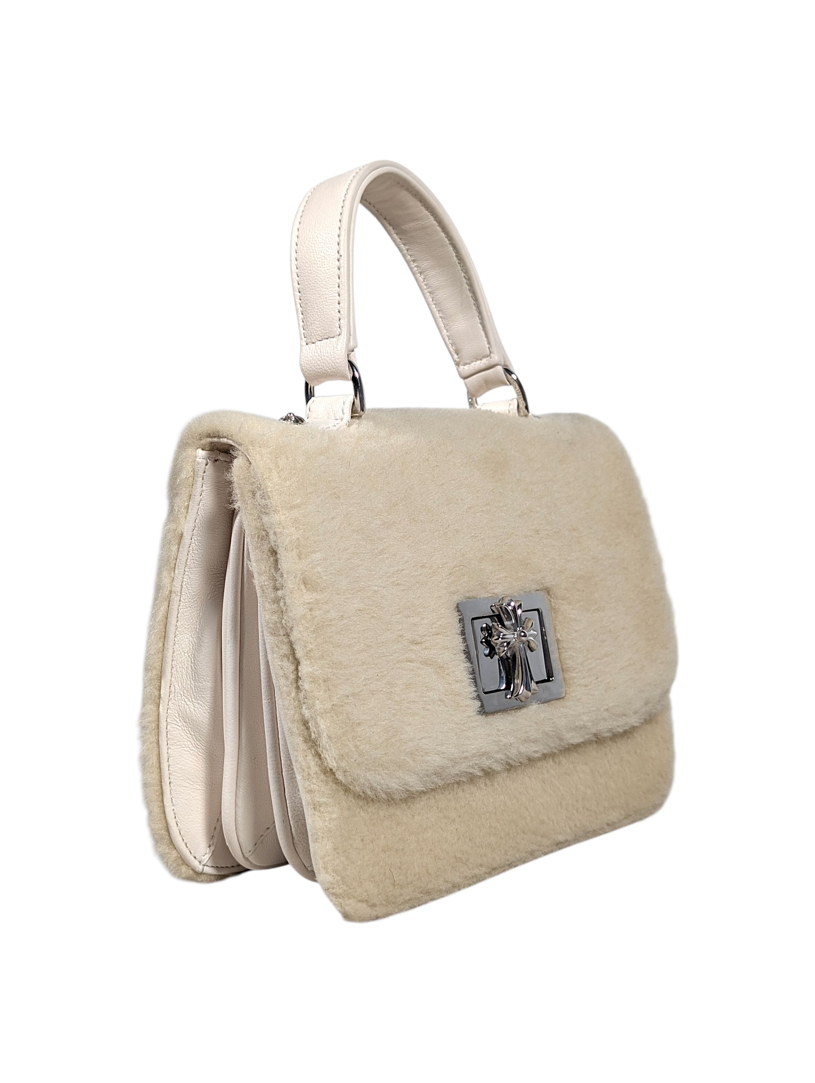 Chrome Hearts Chrome Hearts “Grow Up” Shearling Handbag Cream 2025 SOLD Size ONE SIZE - 2 Thumbnail
