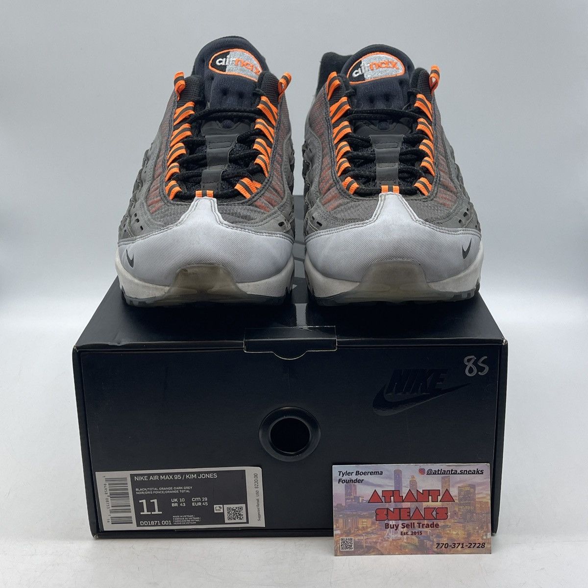 Nike Kim jones x air max 95 total orange Size US 11 / EU 44 - 2 Thumbnail