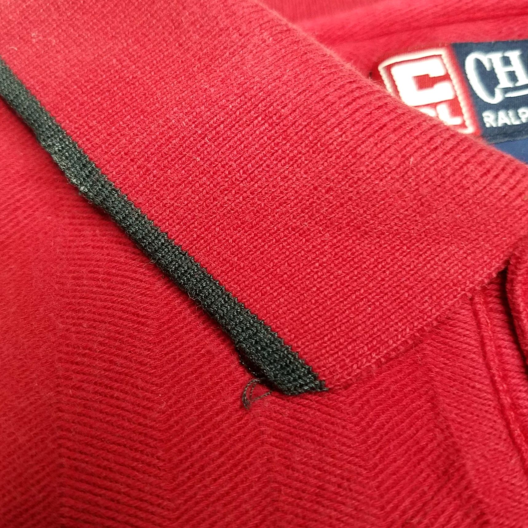 Chaps VINTAGE Chaps Polo Shirt Men L Red 100% Cotton Short Sleeve Regular Fit Adult Large Red Polo Men Shirts 90s Concert Rugby Size US L / EU 52-54 / 3 - 2 Thumbnail