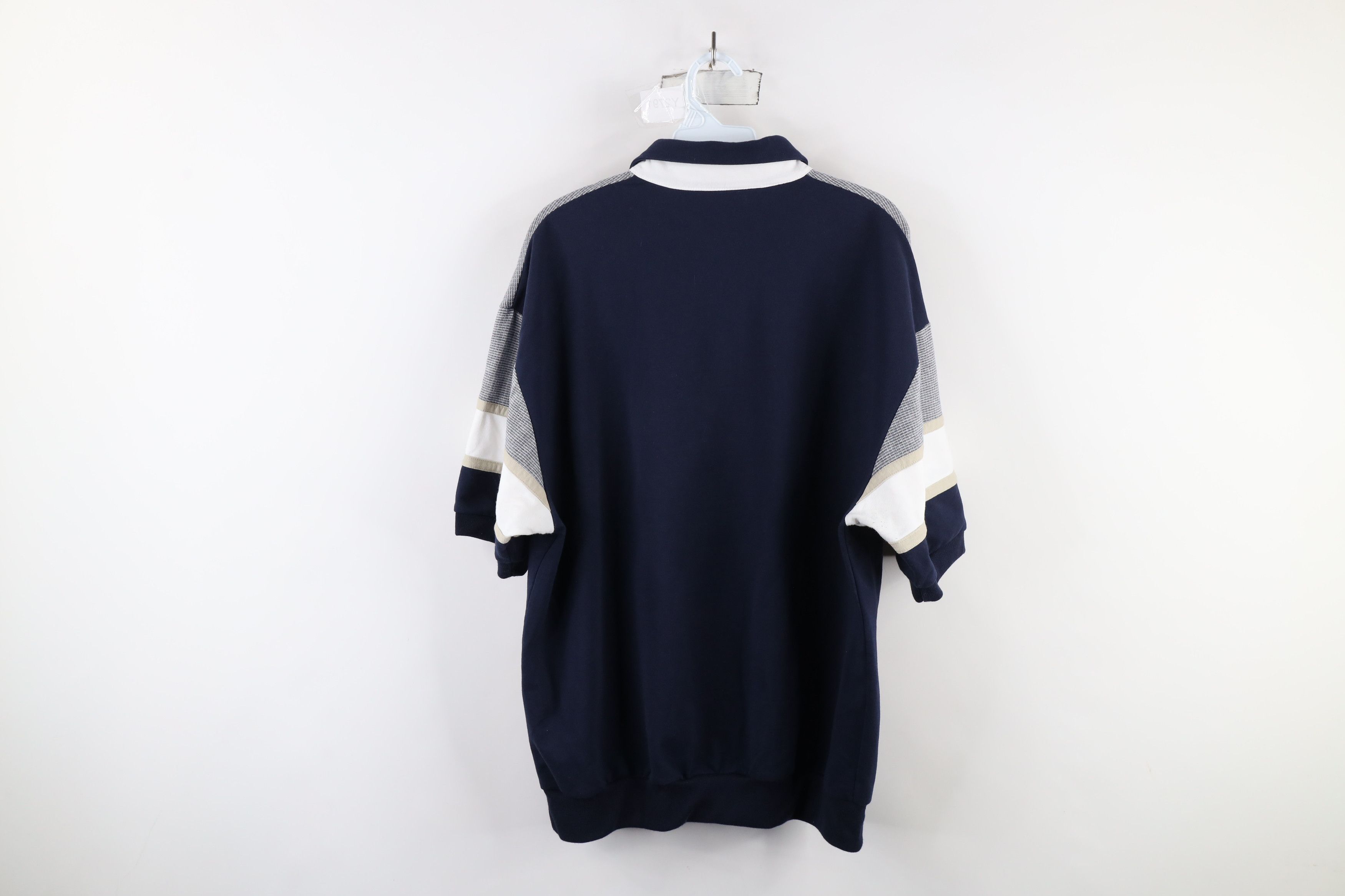 Vintage Vintage 90s Streetwear Block Collared Pullover Polo Shirt Size US L / EU 52-54 / 3 - 11 Thumbnail