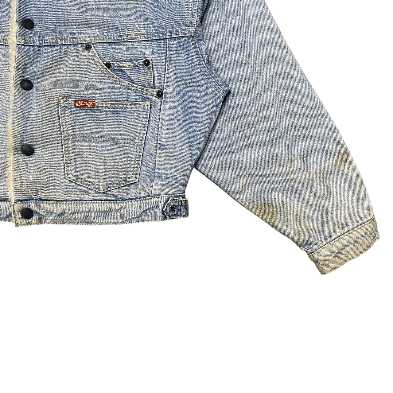 Big John Vintage Big John Cropped Sherpa Lined Denim Jacket Size US S / EU 44-46 / 1 - 4 Thumbnail