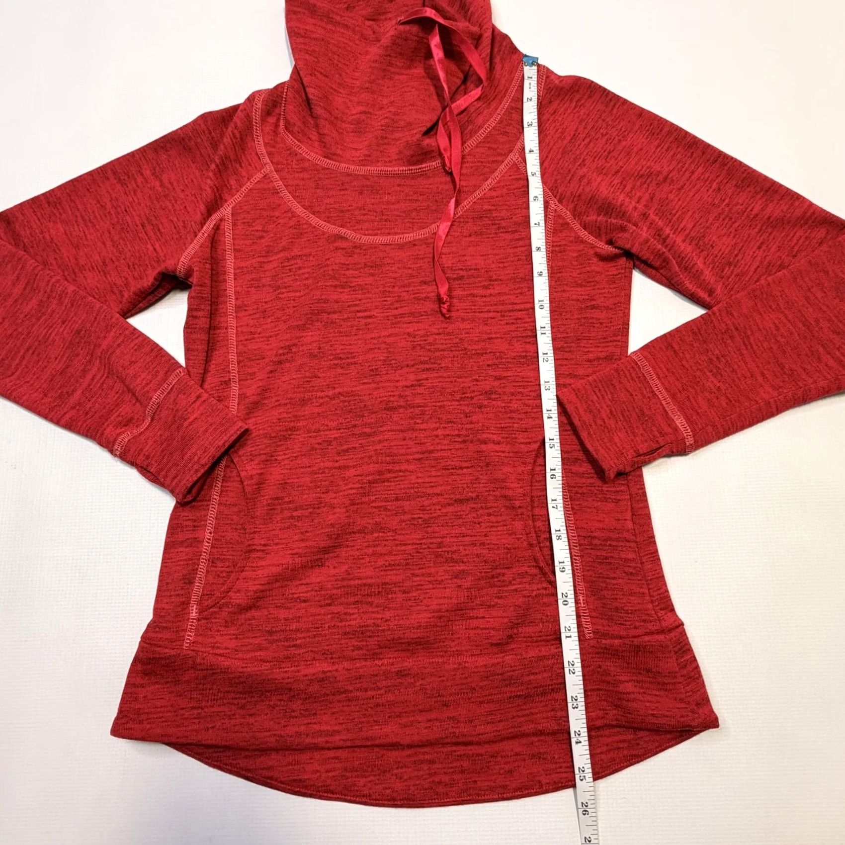 Vintage Kuhl Pullover Sweatshirt Womens Small Red Cowl Neck Thumbholes Pocket Hiking Size S / US 4 / IT 40 - 5 Thumbnail