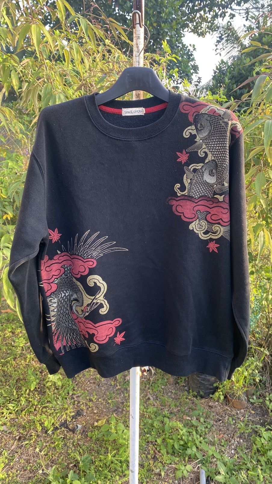 Japanese Brand Sorridere Sukajan sweatshirt with koi fish and phoenix Size US L / EU 52-54 / 3 - 2 Thumbnail
