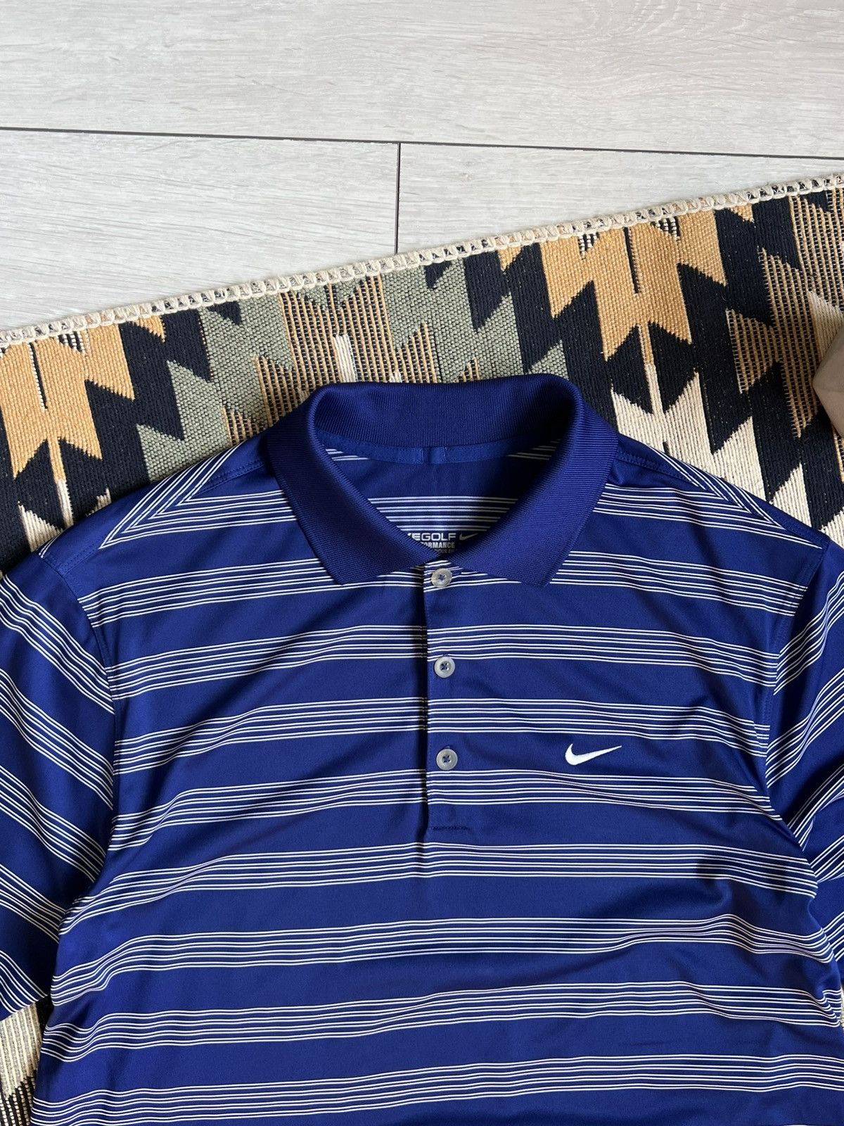 Nike Vintage Nike Golf Striped Polo T-shirt Size US M / EU 48-50 / 2 - 4 Thumbnail