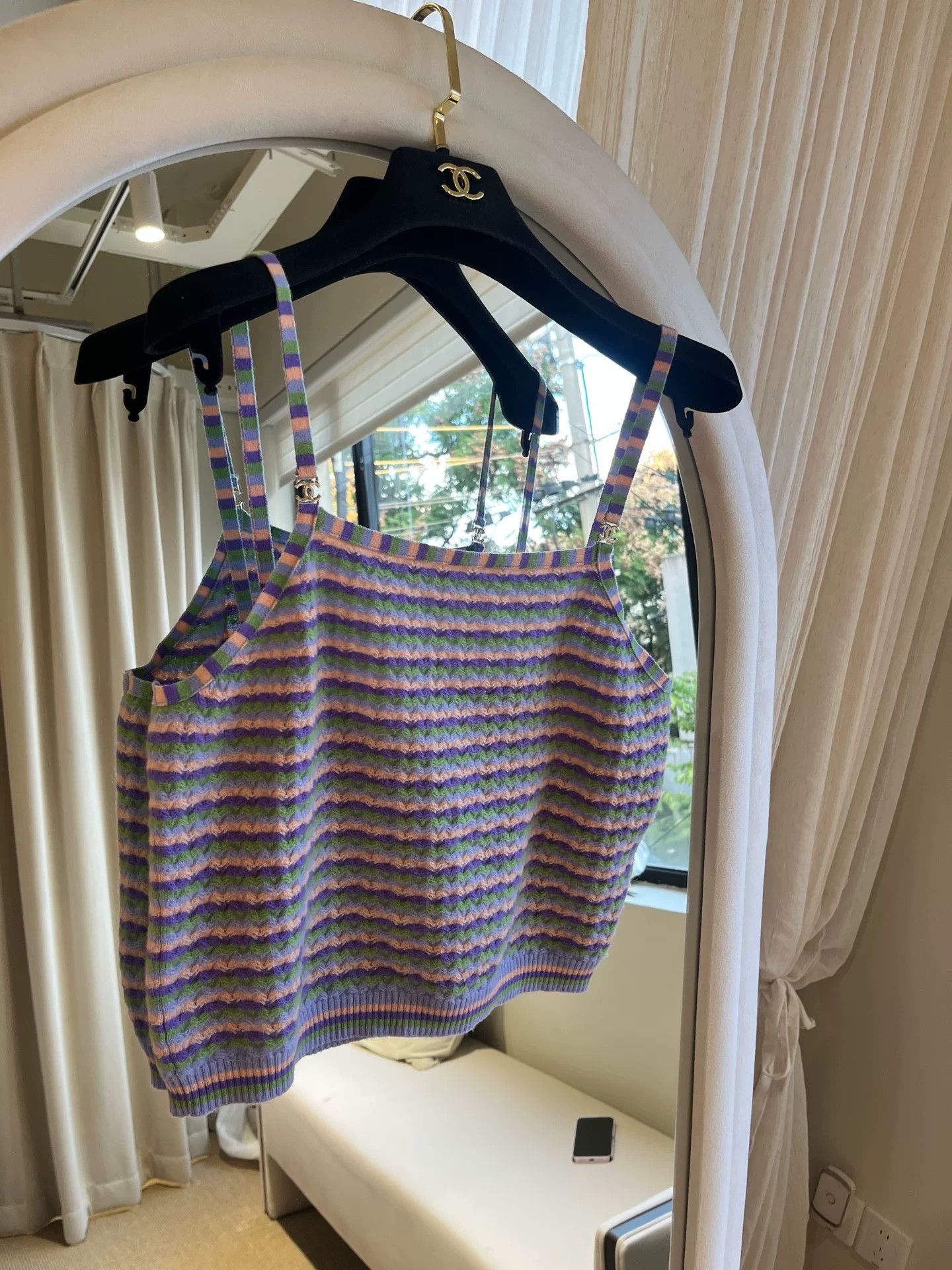Chanel Chanel 24A Cashmere Striped Camisole Size US L / EU 52-54 / 3 - 1 Thumbnail
