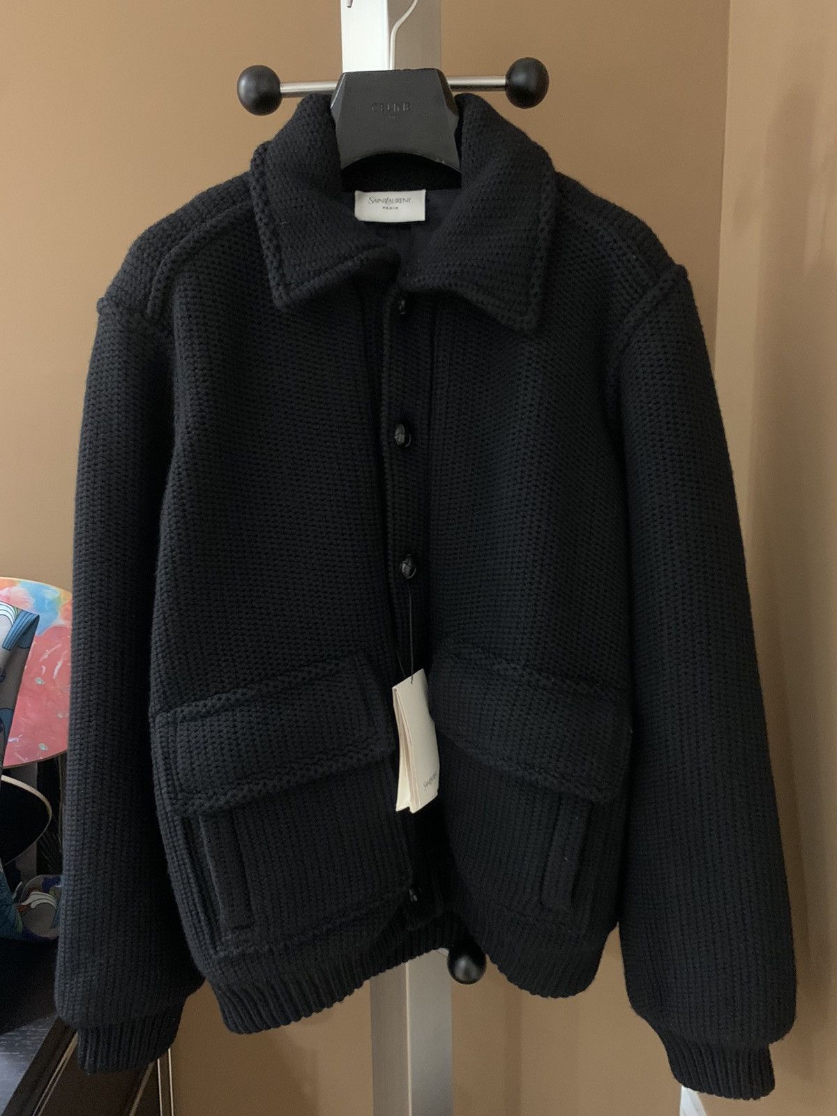 Saint Laurent Paris Saint Laurent 2024FW Wool Knit Bomber Size US L / EU 52-54 / 3 - 1 Thumbnail