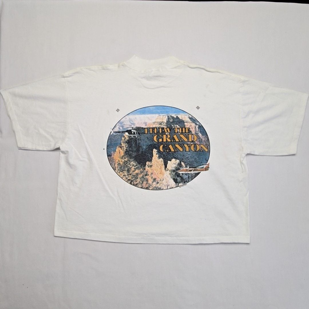 Vintage Vintage Grand Canyon Shirt White L Cropped Test Print Tee Size L / US 10 / IT 46 - 1 Thumbnail