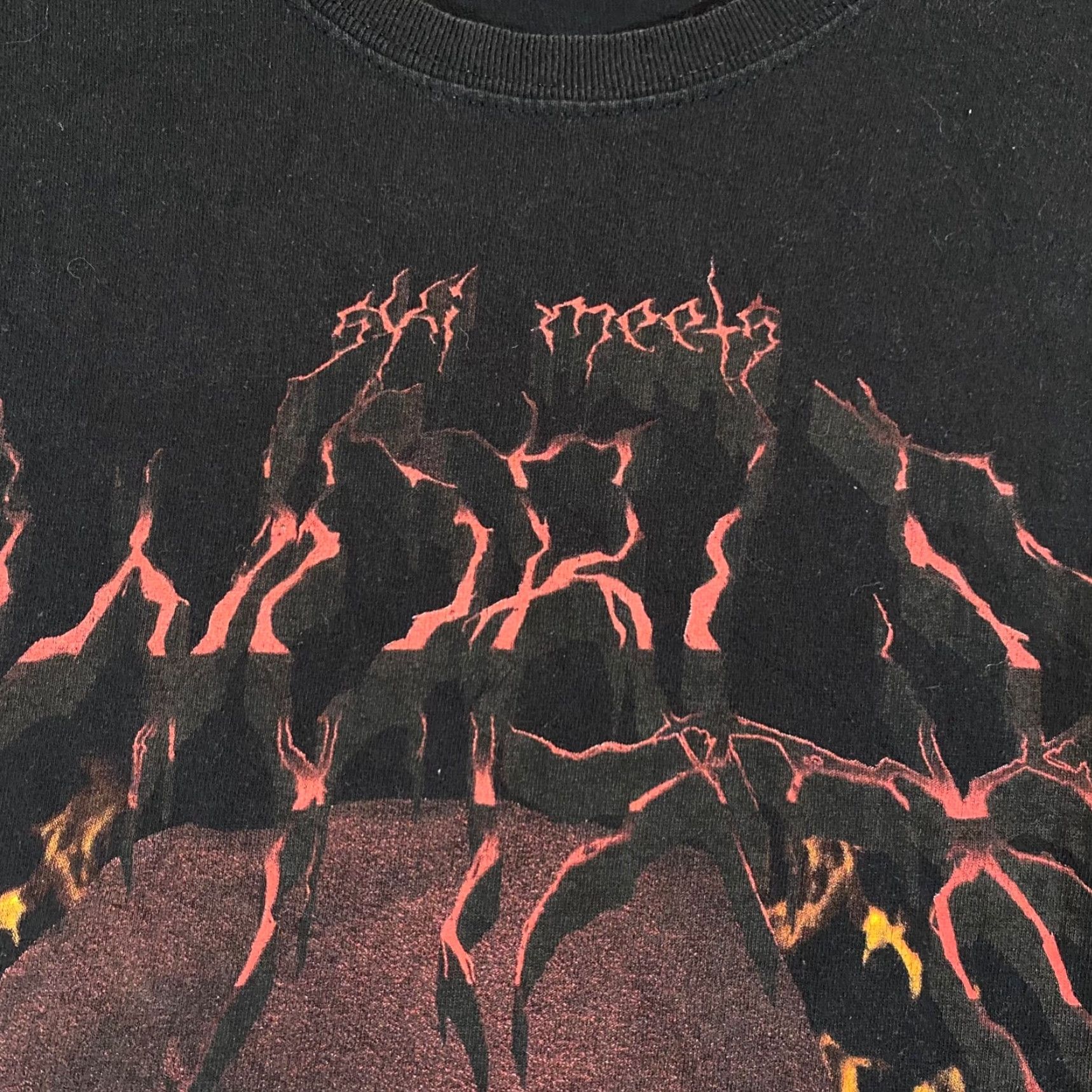 Revenge Revenge Ski Mask the Slump God T-Shirt Mens L/XL Meets World Double Side Thrashed Black Cotton 2010s Hip Hop Music Ski Graphic Print Noise N/A Size US XL / EU 56 / 4 - 3 Thumbnail