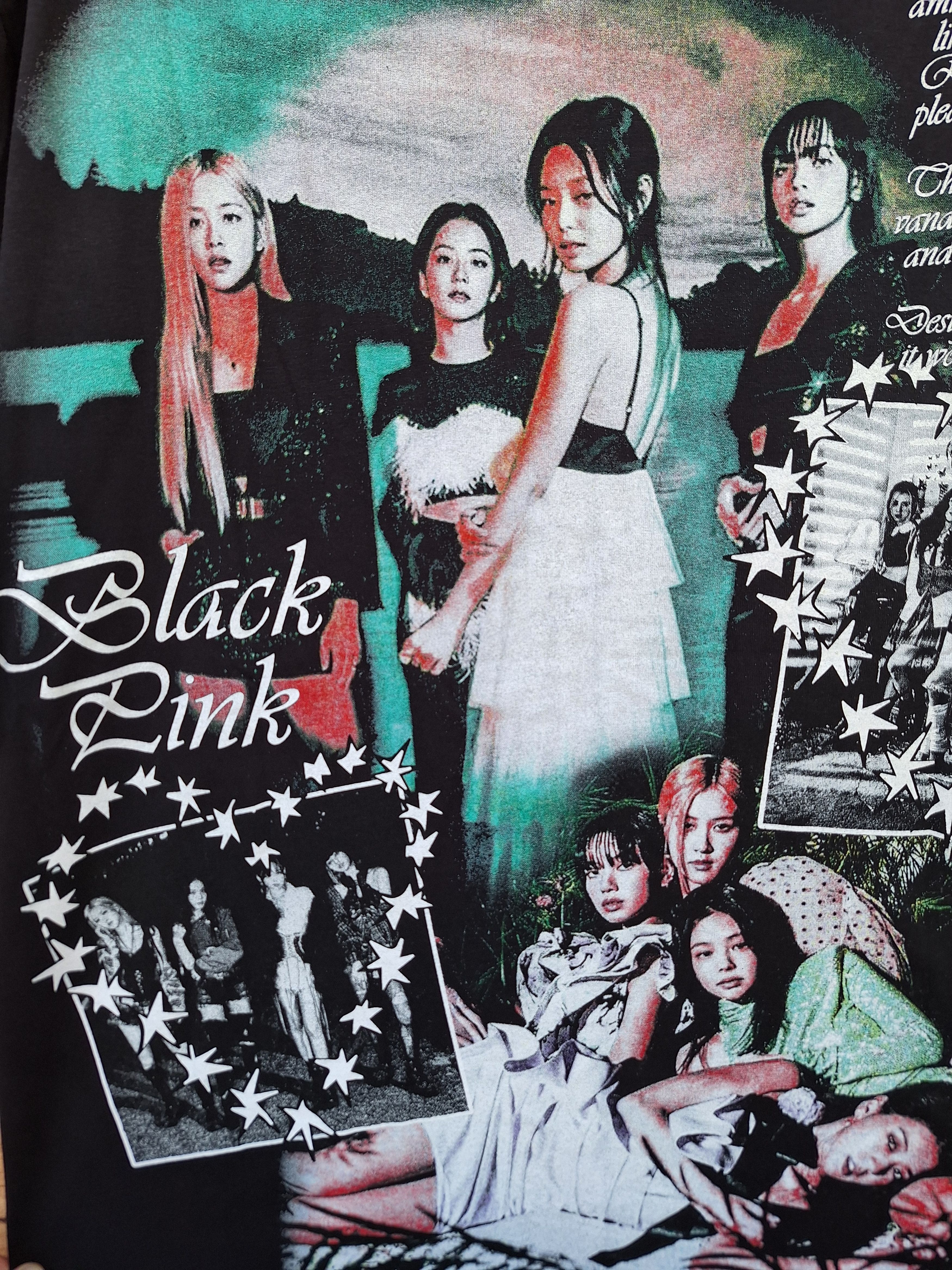 🔥RARE🔥 BLACKPINK la lisa jennie jisoo rose rap tees boot