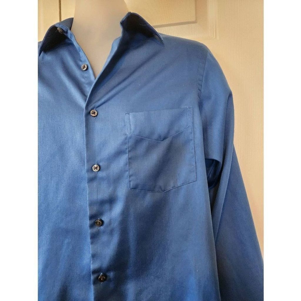 Geoffrey B. Small Geoffrey Beene Blue Dress Shirt Size US L / EU 52-54 / 3 - 2 Thumbnail