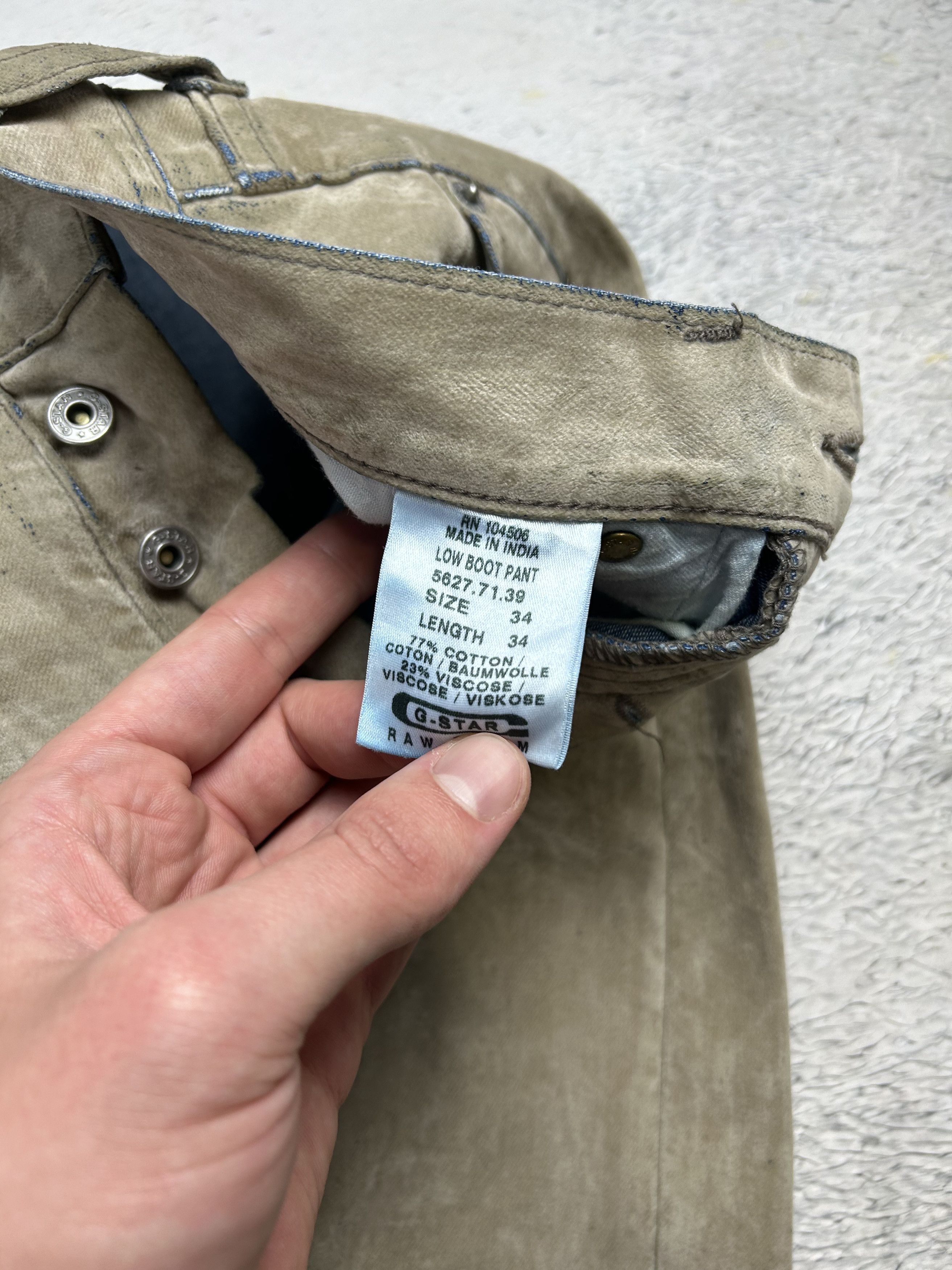 G-Star G Star Raw denim vintage jeans Suede baggy y2k Size US 34 / EU 50 - 10 Thumbnail