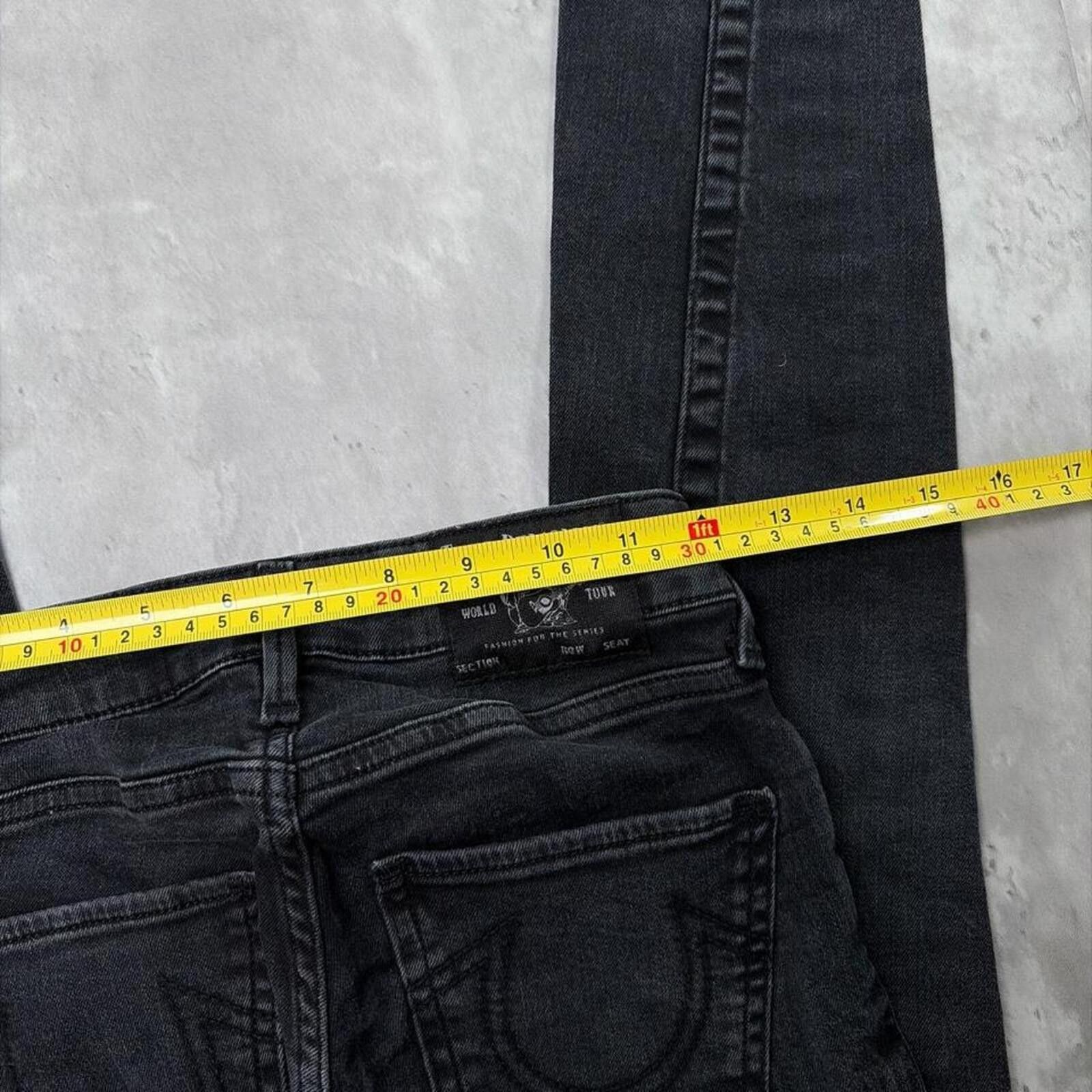 True Religion Y2K True Religion Grunge Gothic High Rise Skinny Denim Jeans Size 42" / US 20 - 5 Thumbnail
