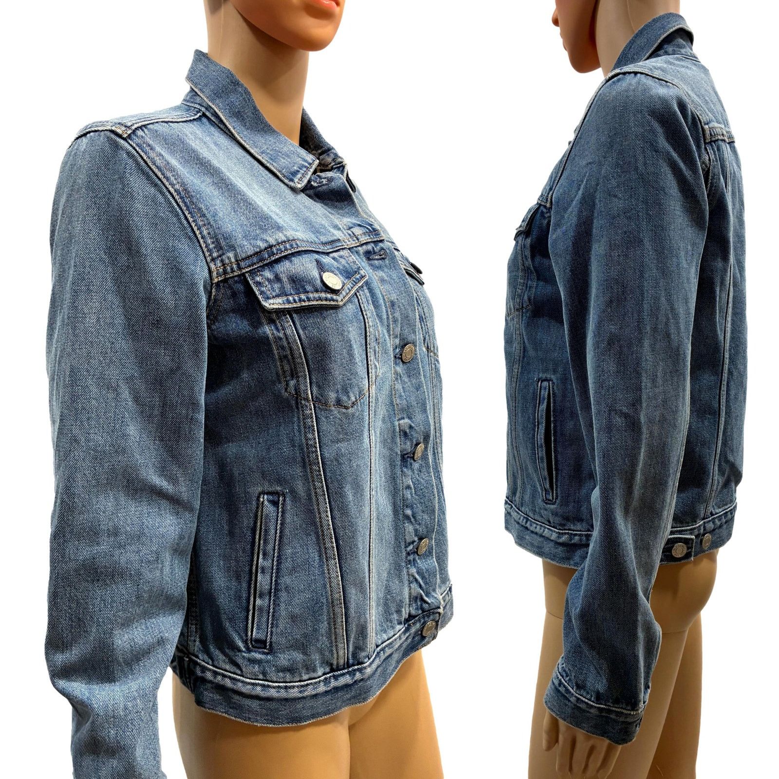 Gap Gap Y2K Denim Jacket Women’s Small Stonewashed Blue Size XS / US 0-2 / IT 36-38 - 3 Thumbnail